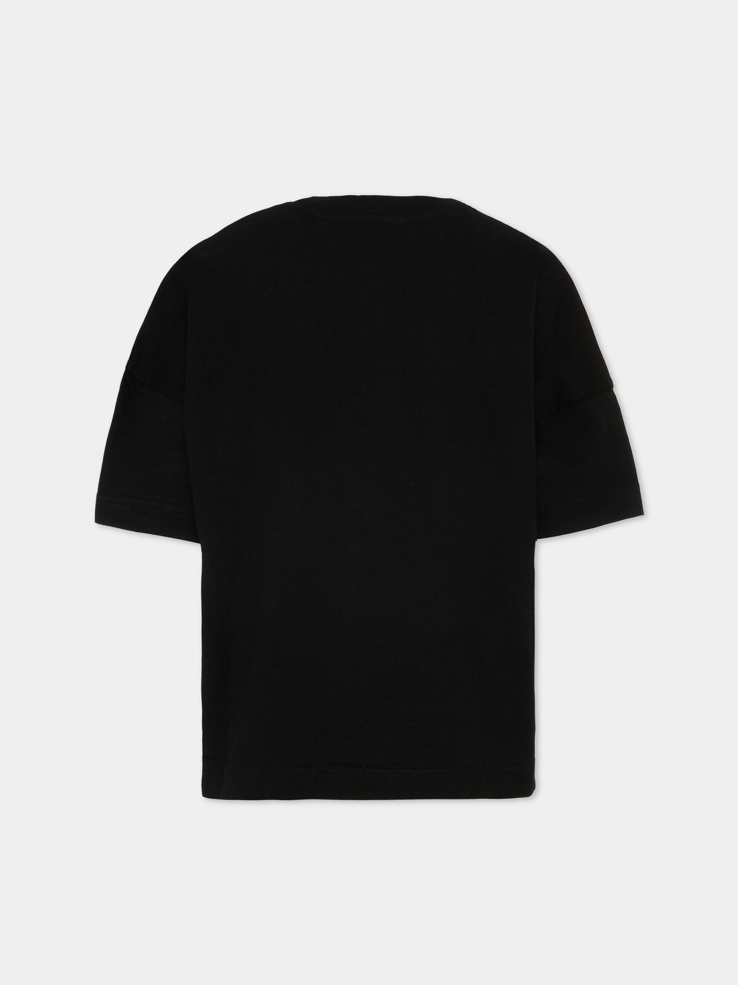 T-Shirt nera per bambino con palme,Palm Angels,PBAA002S26JER003 110