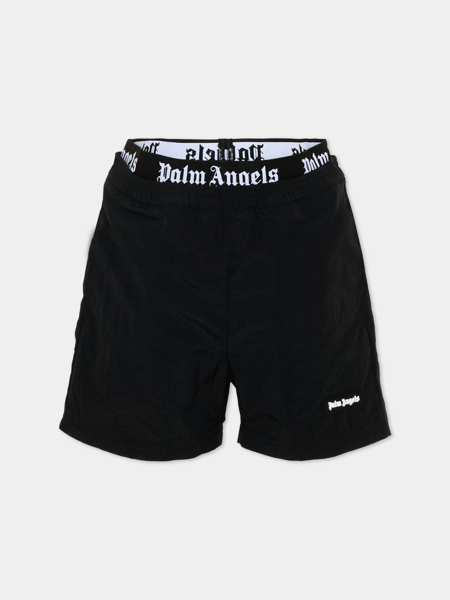 Boxer mare nero per bambino con logo,Palm Angels,PBFD005S26FAB001 110