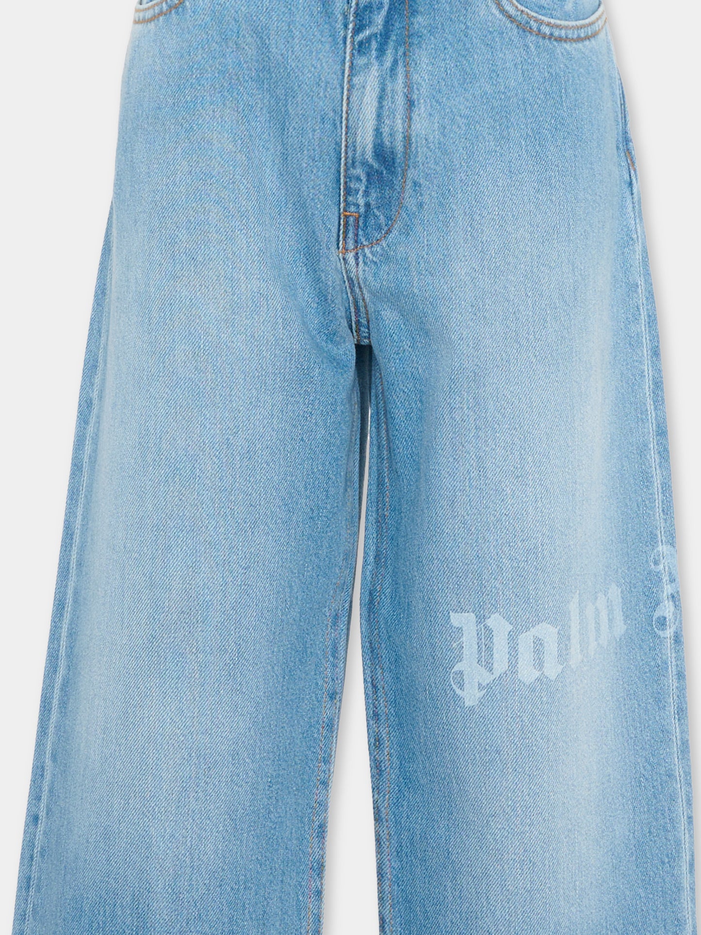 Jeans per bambini con logo,Palm Angels,PBYB009S26DEN001 050