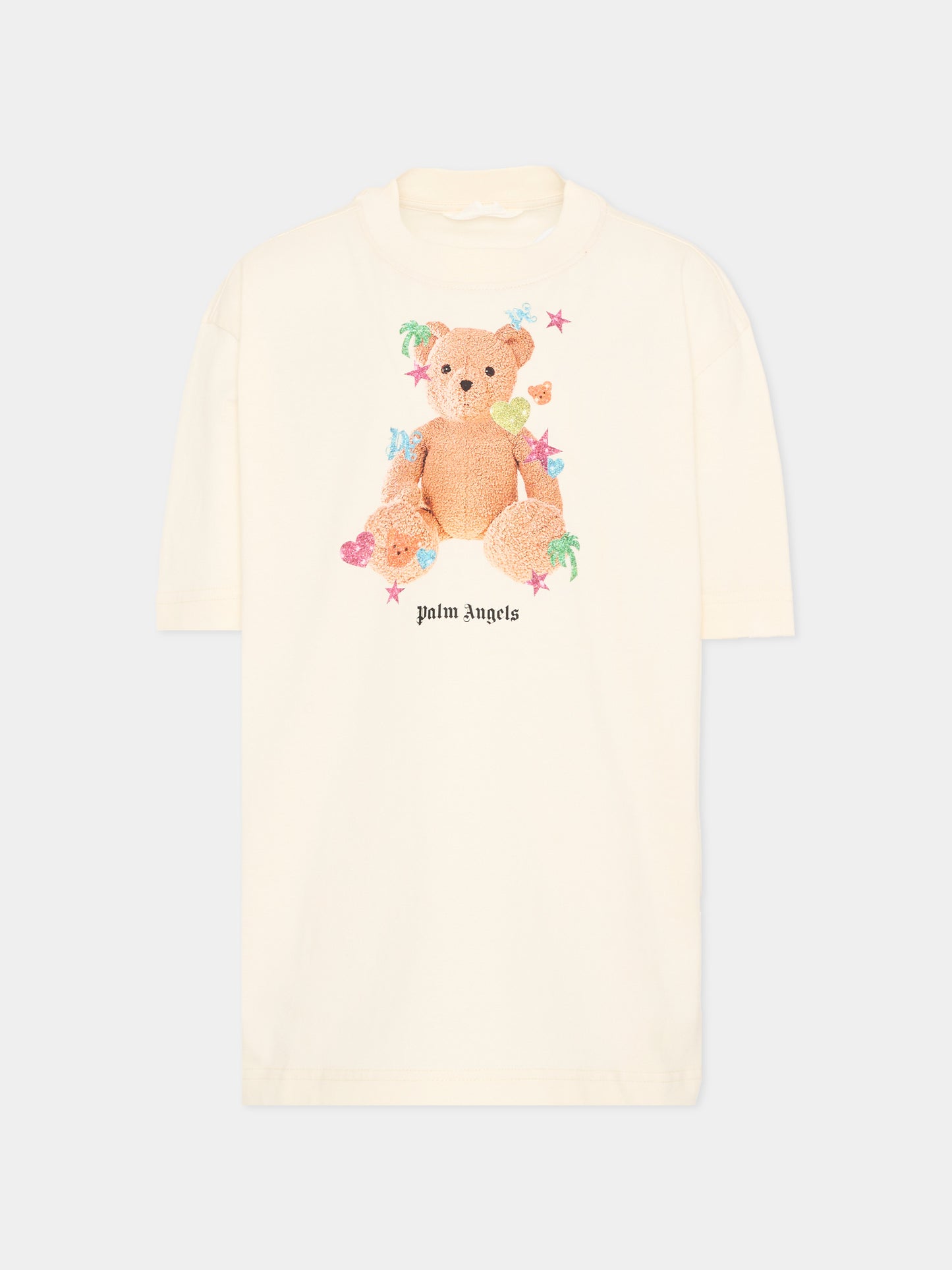 T-Shirt avorio per bambina con Teddy Bear,Palm Angels,PGAA002S26JER006 002
