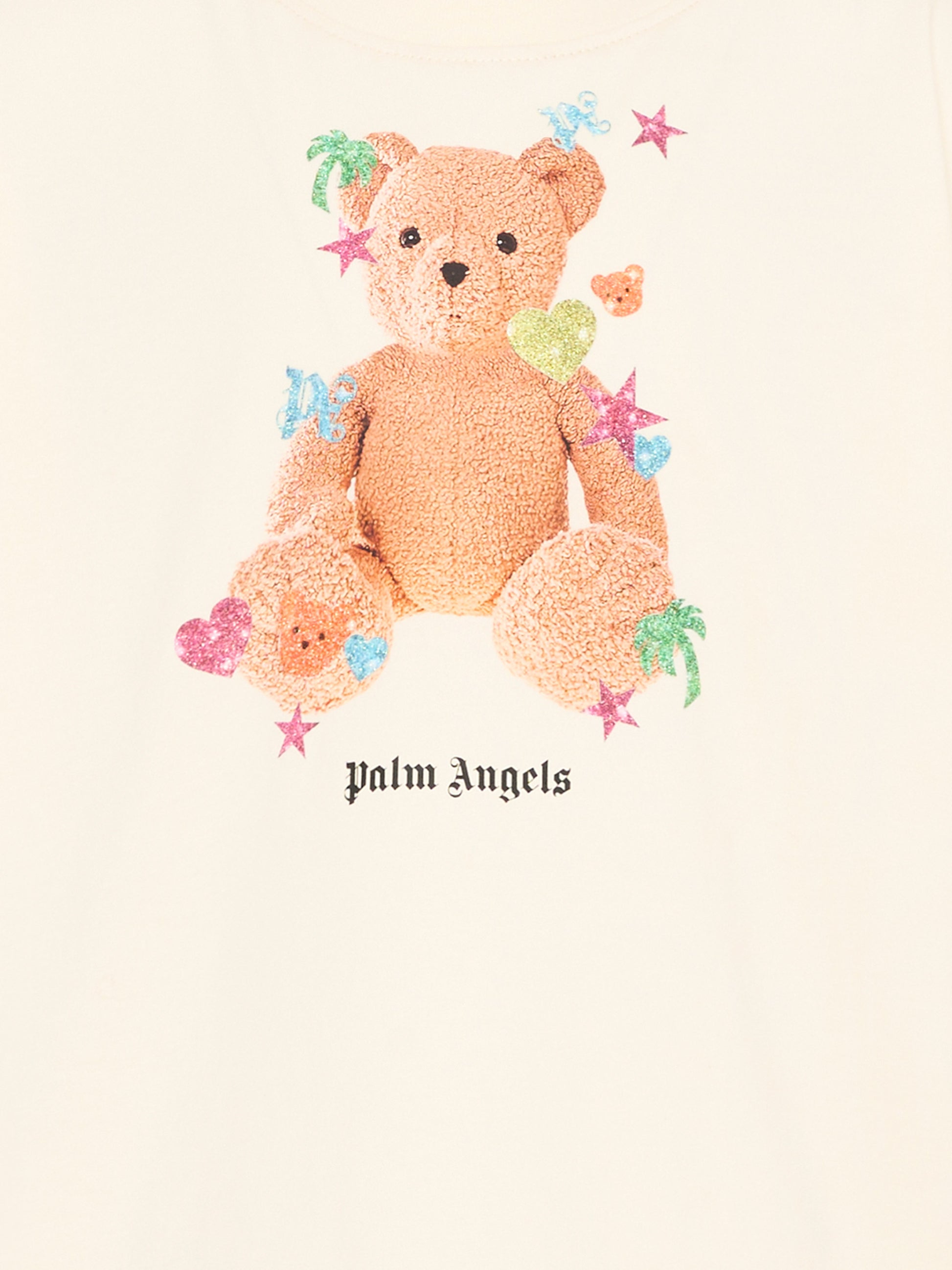 T-Shirt avorio per bambina con Teddy Bear,Palm Angels,PGAA002S26JER006 002