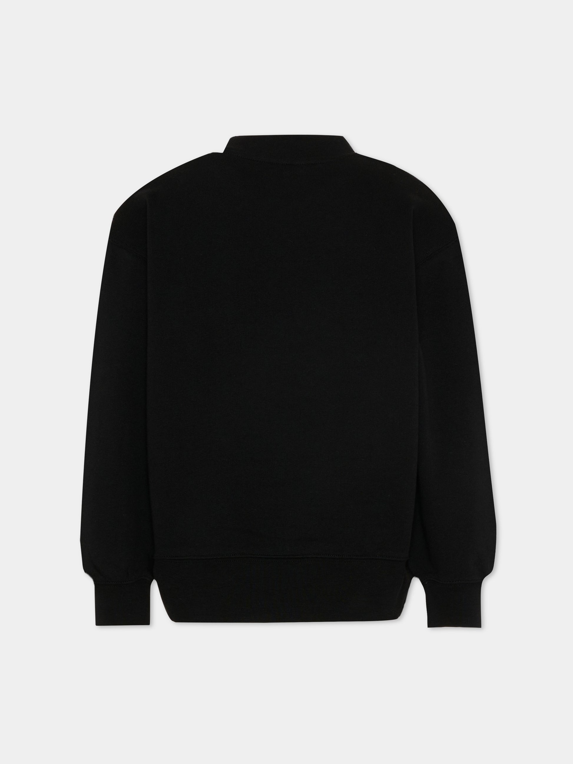 Felpa nera per bambina con maxi logo,Palm Angels,PGBA013S26FLE001 110