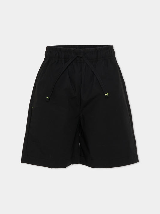 Shorts neri per bambino con logo,Msgm Kids,S6MSJBBE190 110