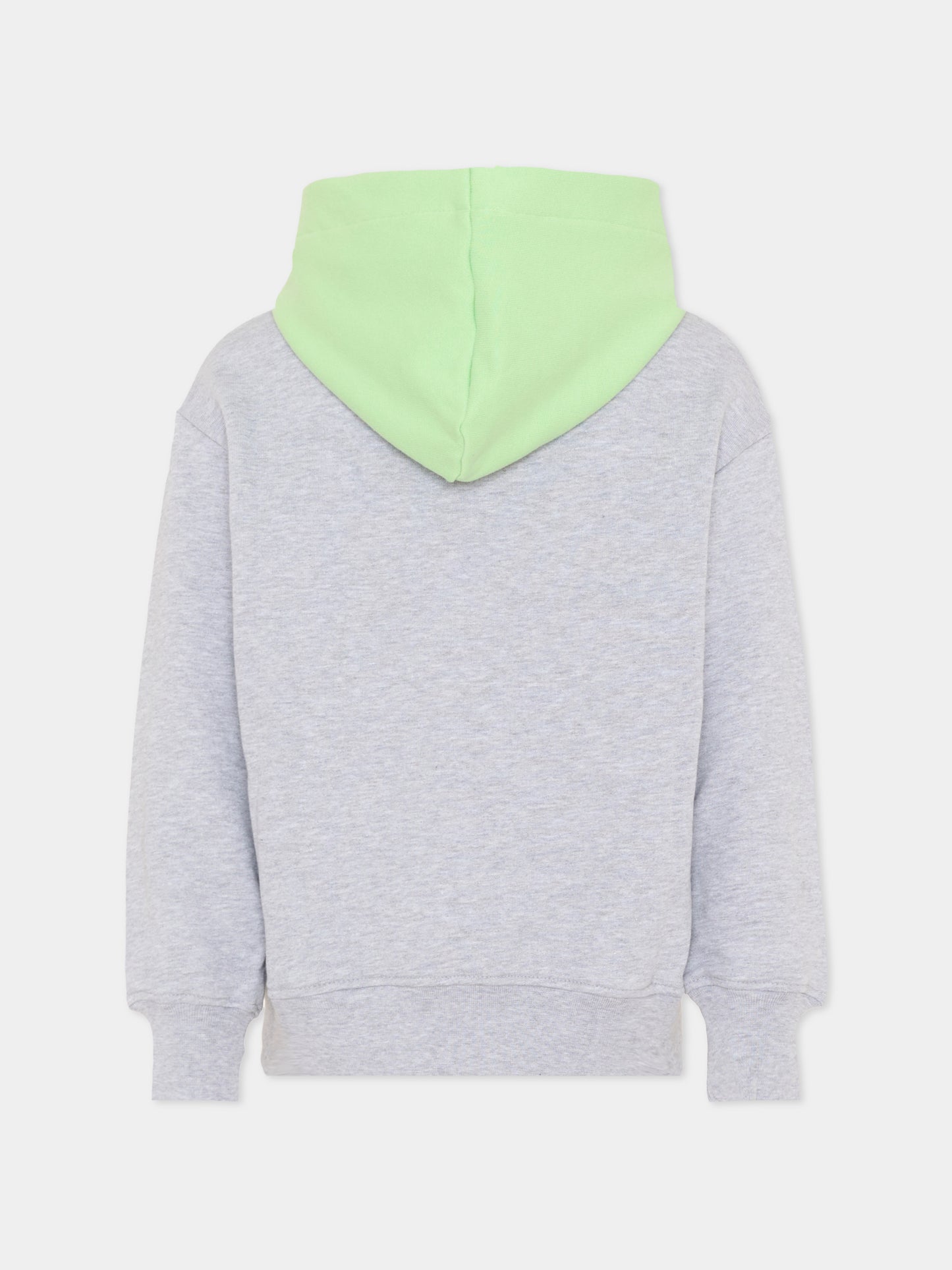 Felpa grigia per bambino con logo,Msgm Kids,S6MSJBHS050 271/01