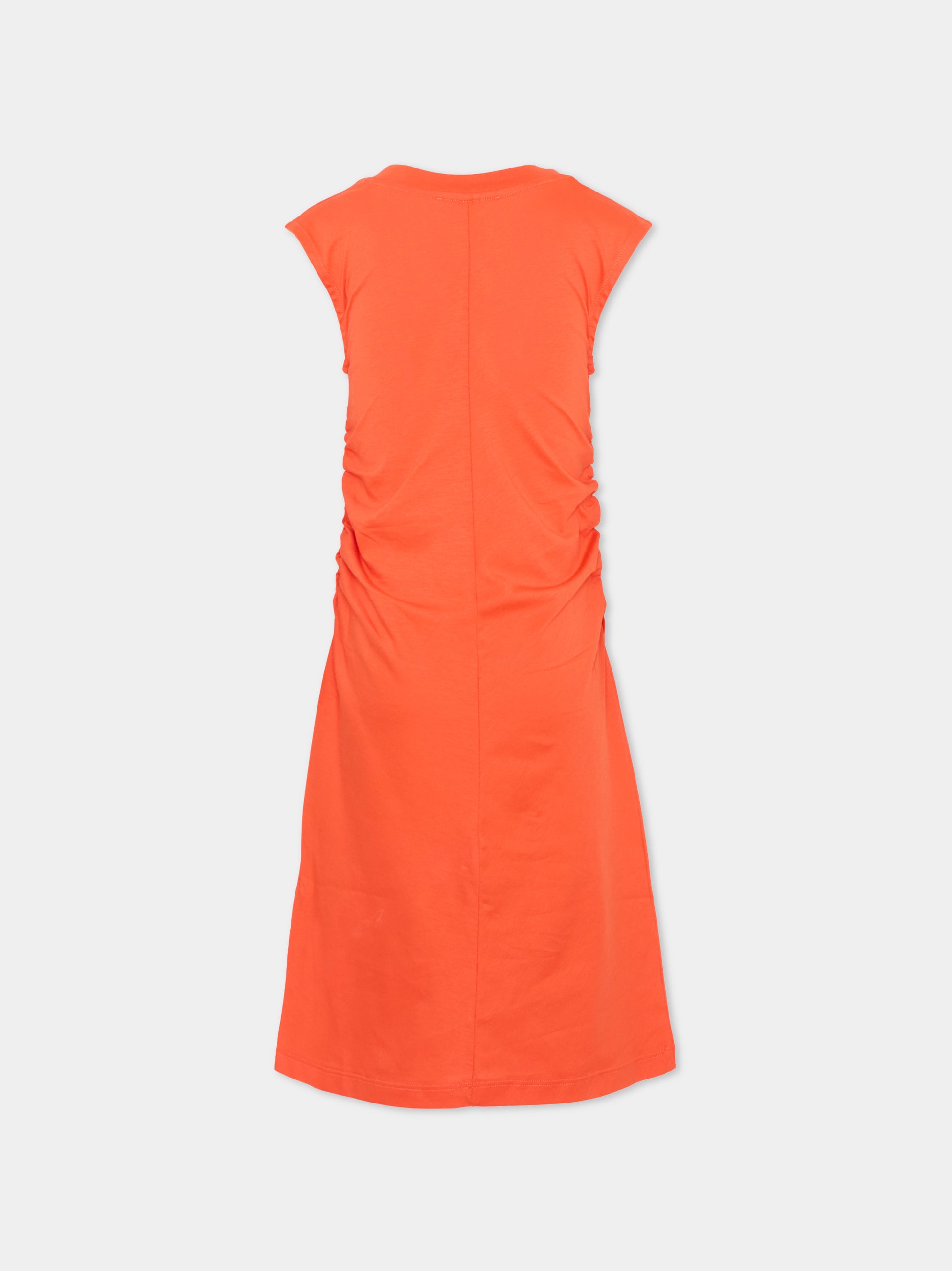 Vestito rosso per bambina con logo,Msgm Kids,S6MSJGDR064 MS074