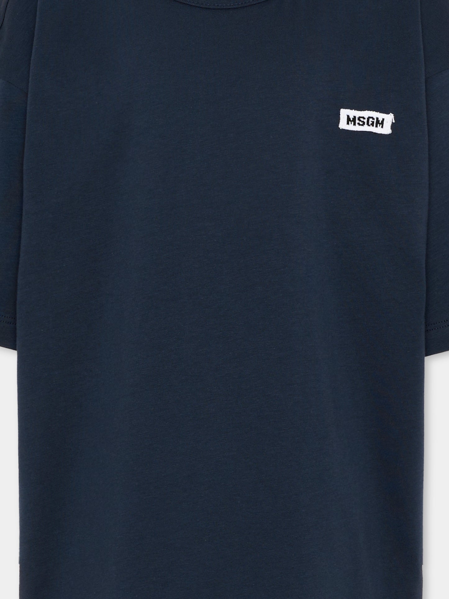 Vestito blu per bambina con logo,Msgm Kids,S6MSJGDR169 MS072