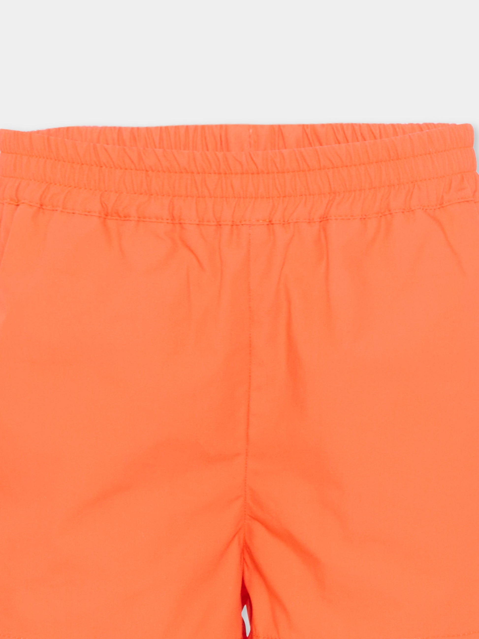 Shorts arancione per bambina con logo,Msgm Kids,S6MSJGSH098 MS074
