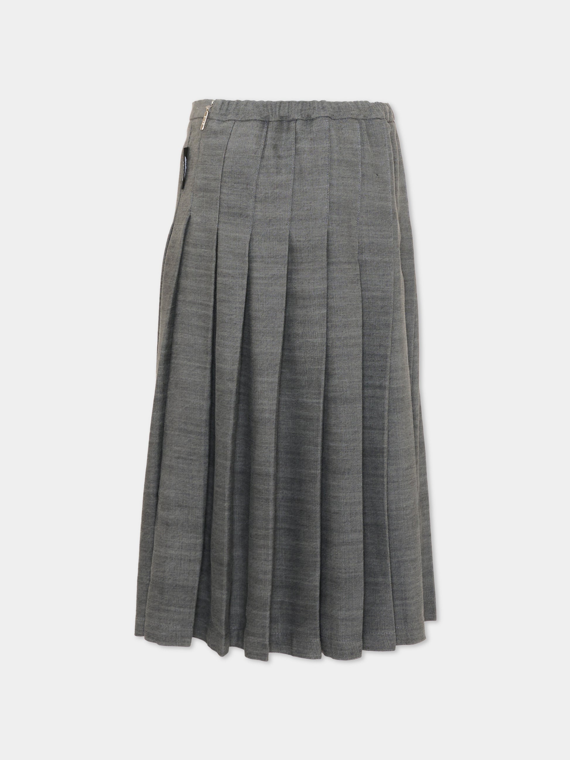 Gonna elegante grigia per bambina plissé,Msgm Kids,S6MSJGSK031 102