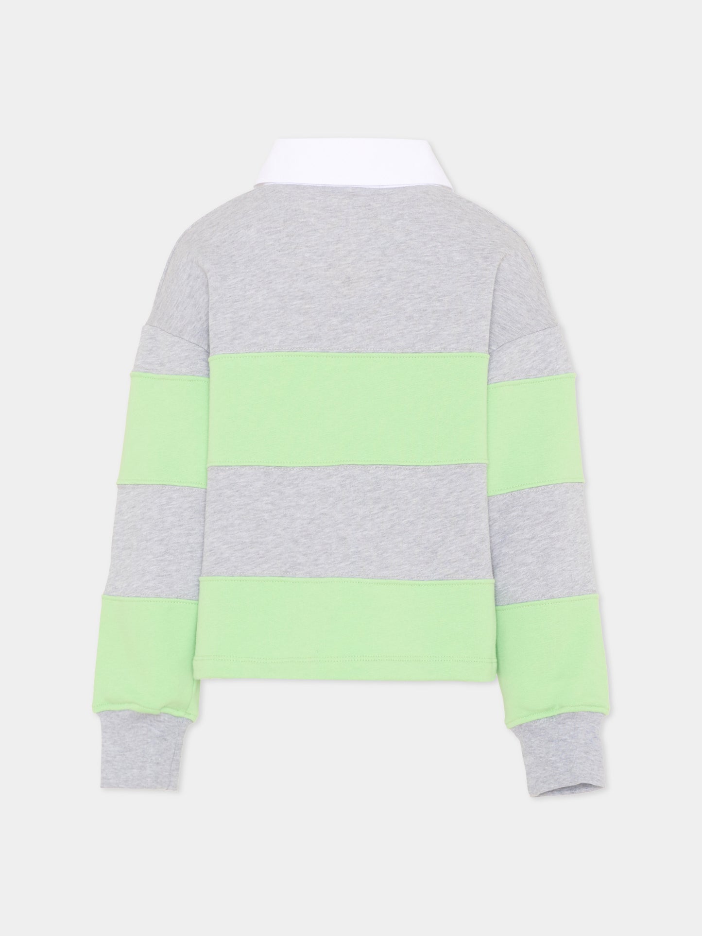 Polo verde per bambina con logo,Msgm Kids,S6MSJGSW027 MS077