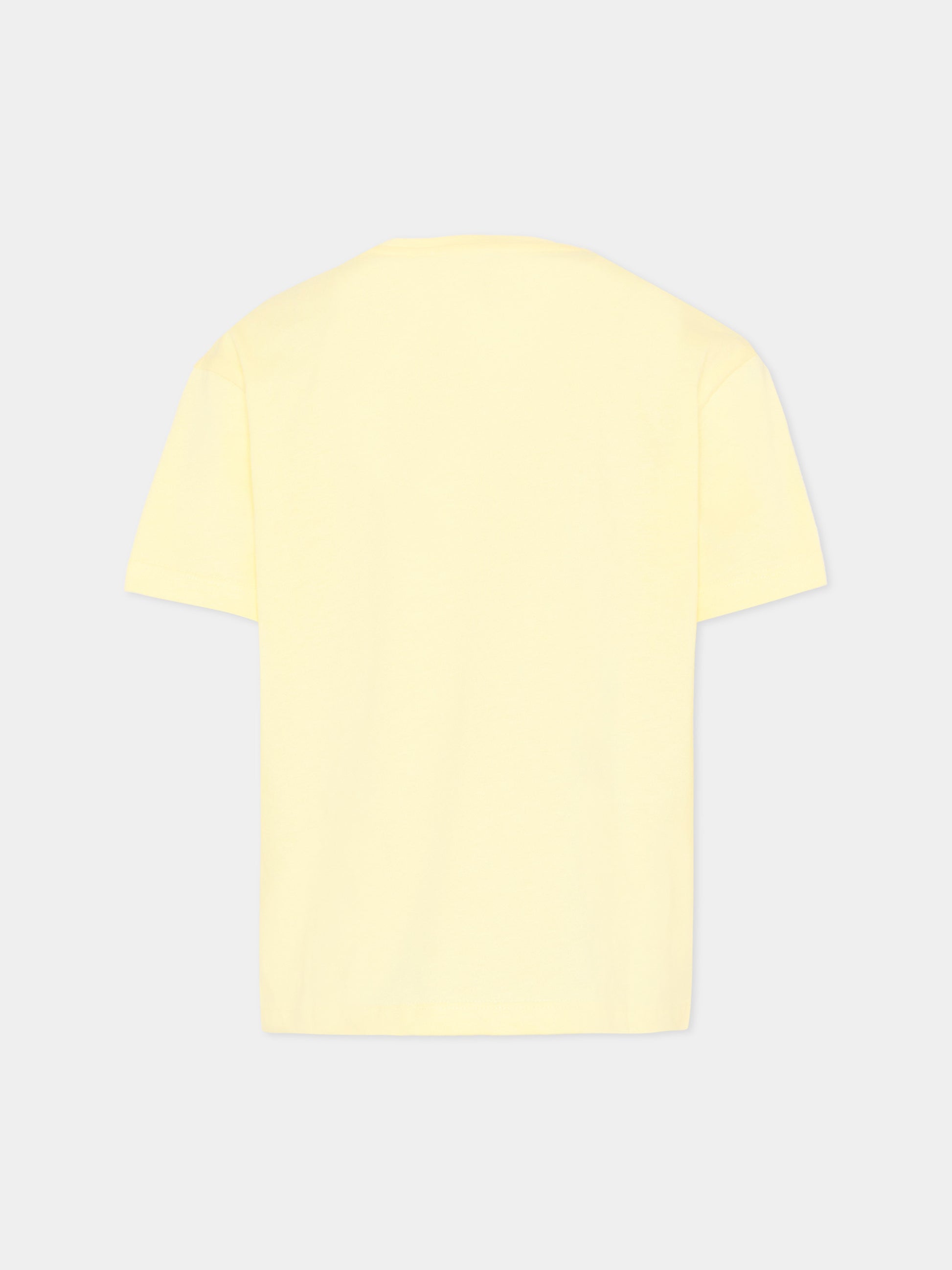 T-Shirt bianca per bambina con logo gioiello,Msgm Kids,S6MSJGTH033 001/79