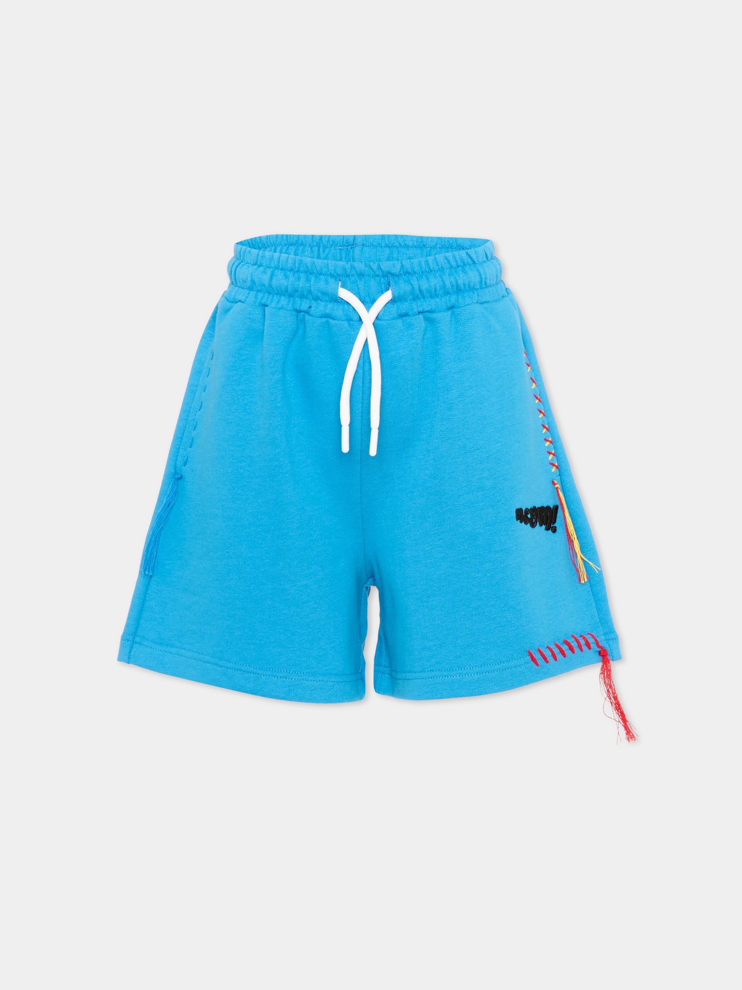 Shorts sportivi blu per bambini,Msgm Kids,S6MSJUBE138 MS071