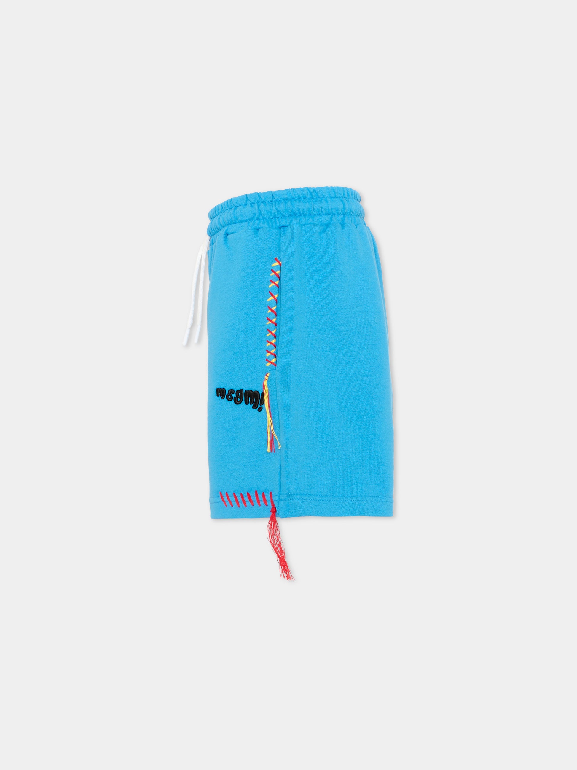 Shorts sportivi blu per bambini,Msgm Kids,S6MSJUBE138 MS071