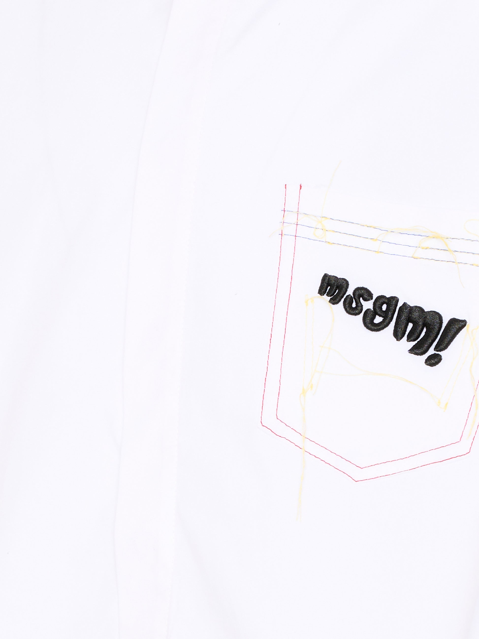 Camicia bianca per bambino con logo,Msgm Kids,S6MSJUSI141 001