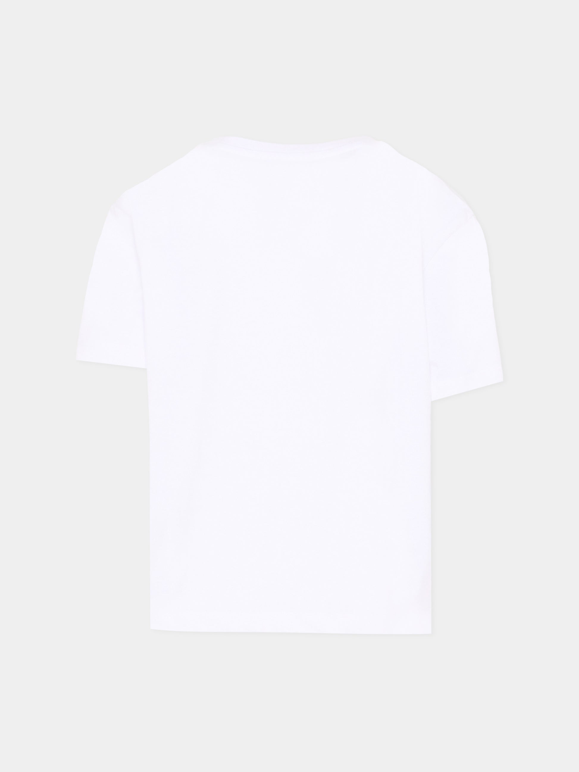 T-Shirt bianca per bambini con logo,Msgm Kids,S6MSJUTH051 001