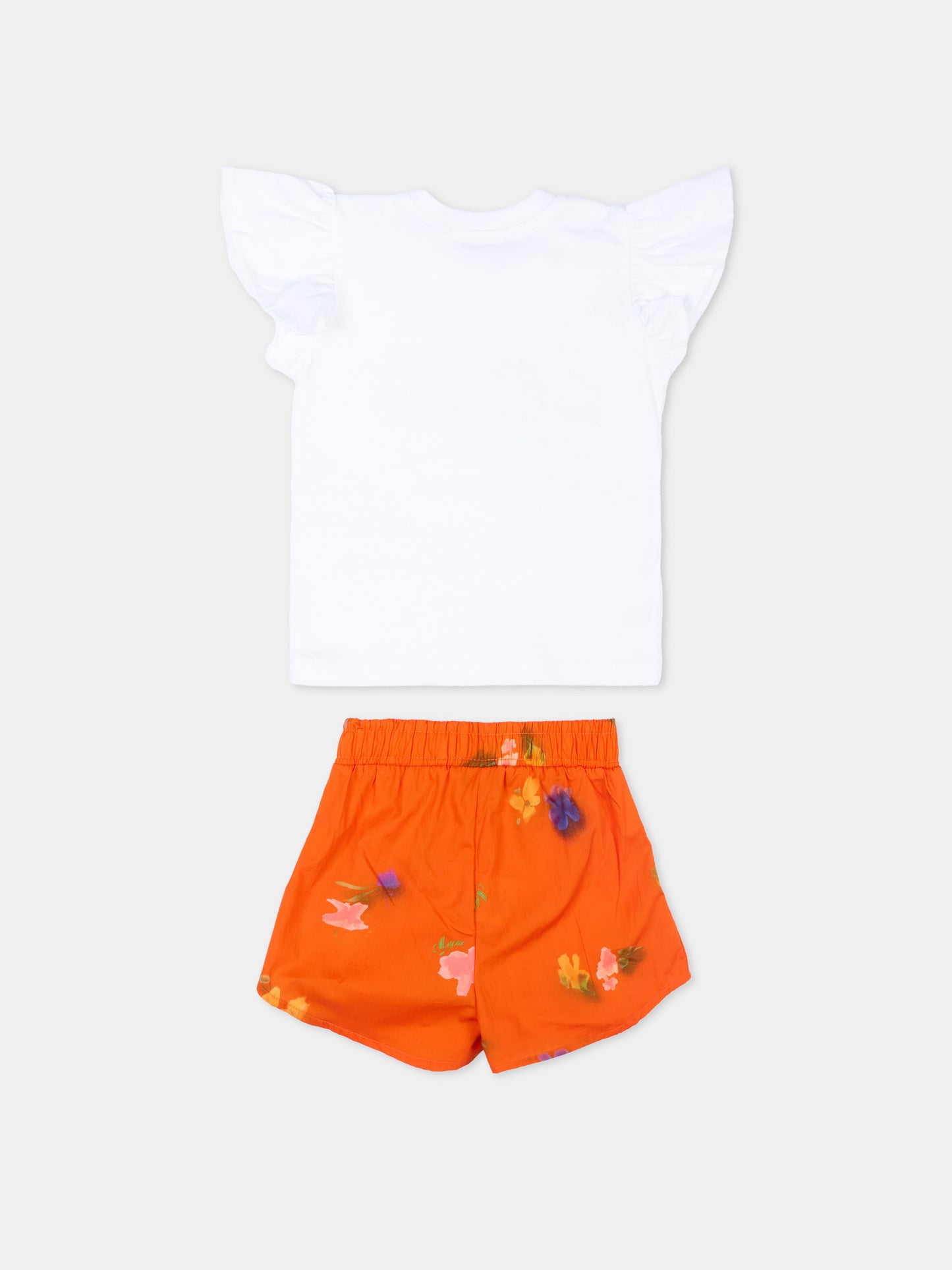 Completo sportivo multicolor per neonata con logo,Msgm Kids,S6MSNGTR268 001/84