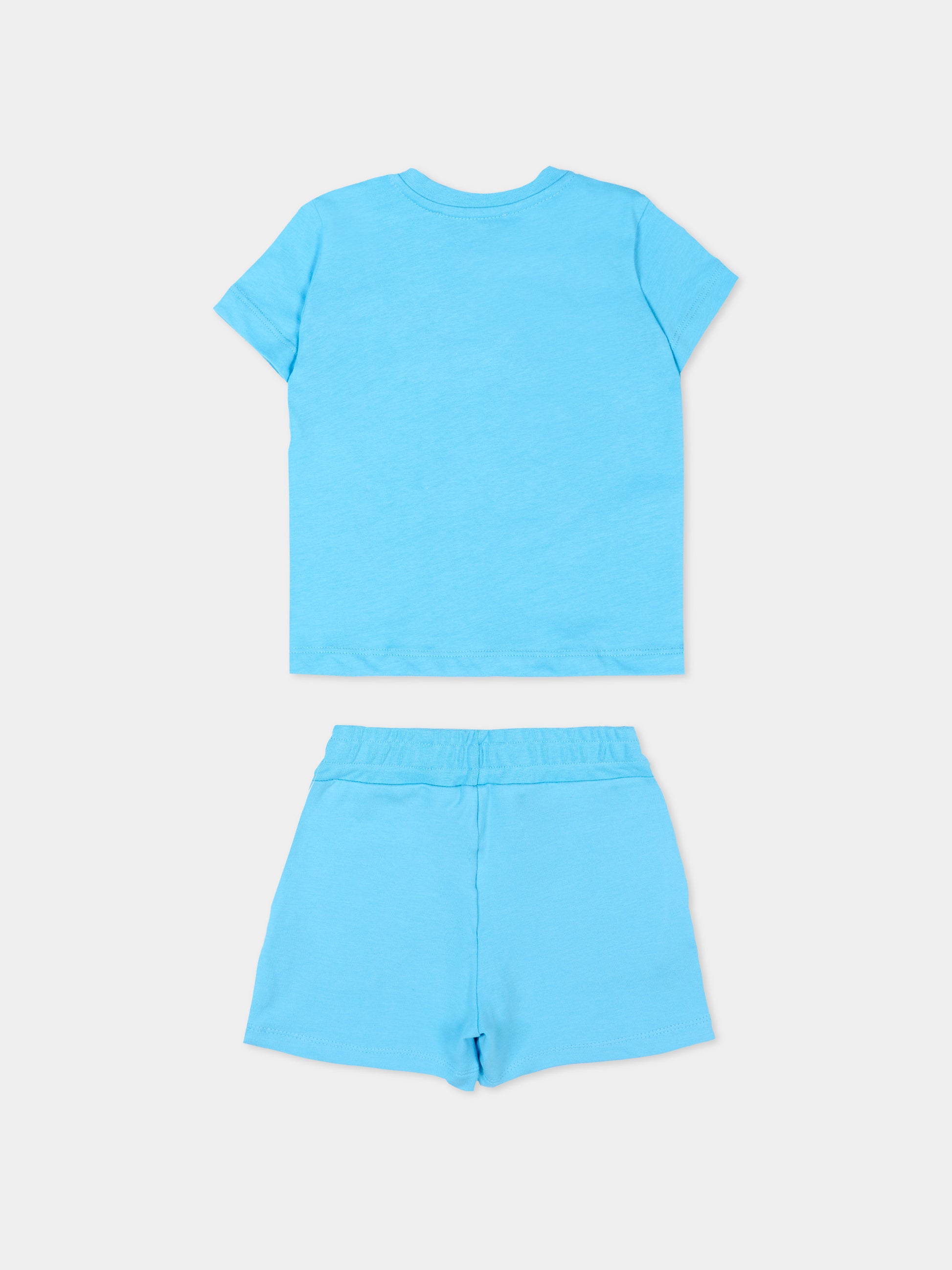 Completo sportivo blu per neonati con logo,Msgm Kids,S6MSUNTR263 MS073