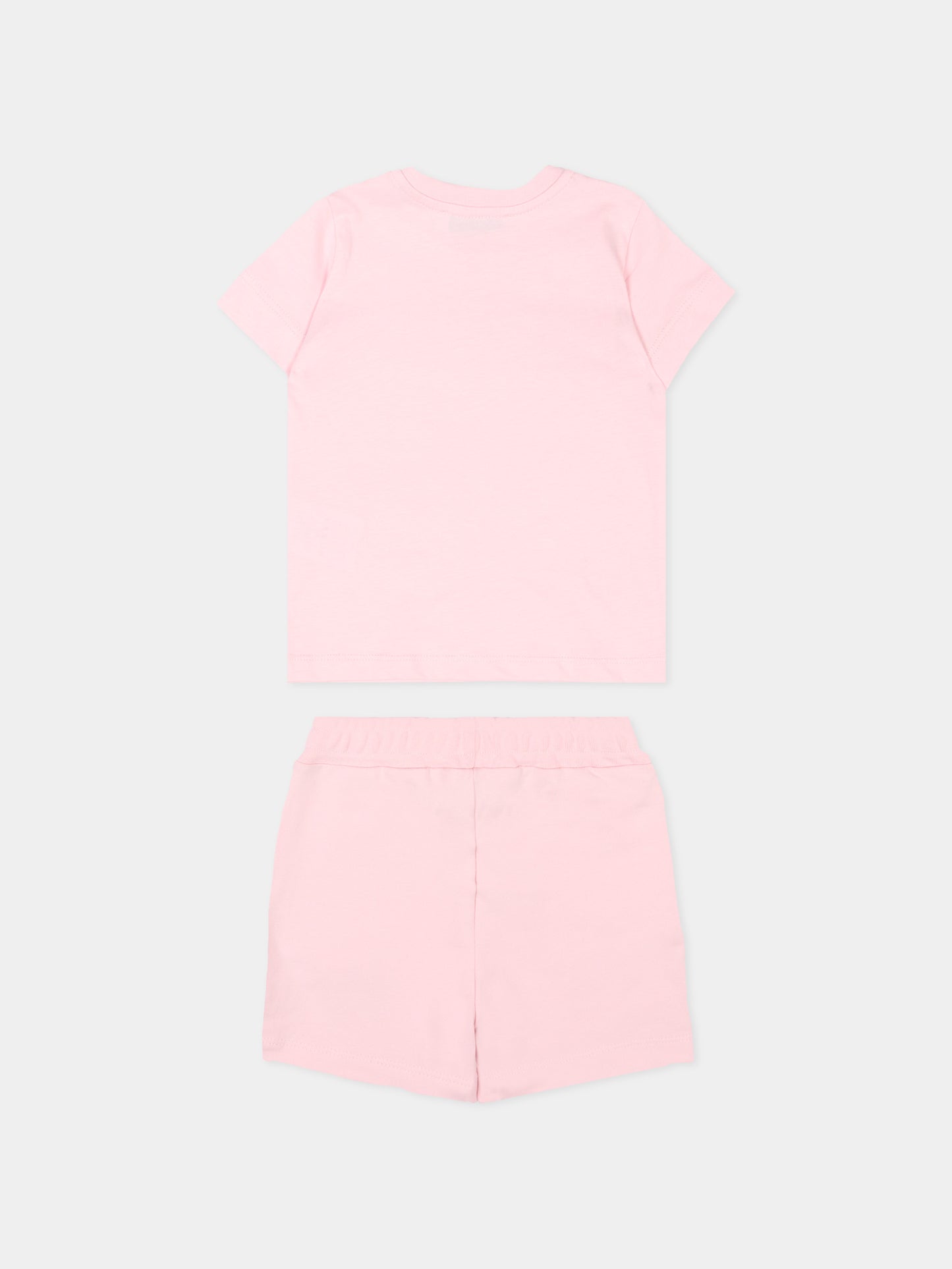 Completo sportivo rosa per neonata con logo,Msgm Kids,S6MSUNTR264 MS076