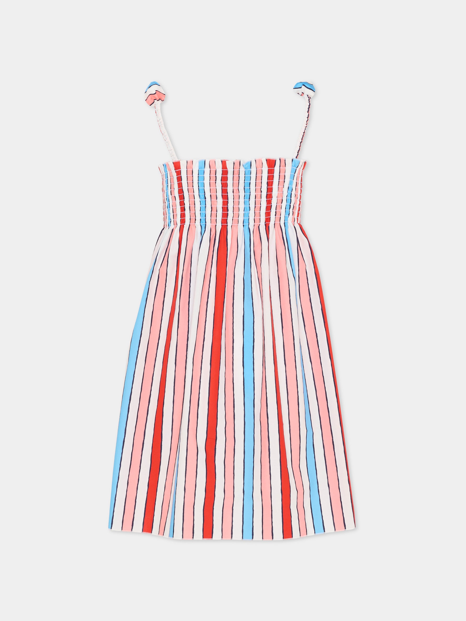 Vestito multicolor per bambina con patch logato,Dolce & Gabbana Kids,L54DE0 HS5UN HA5YQ