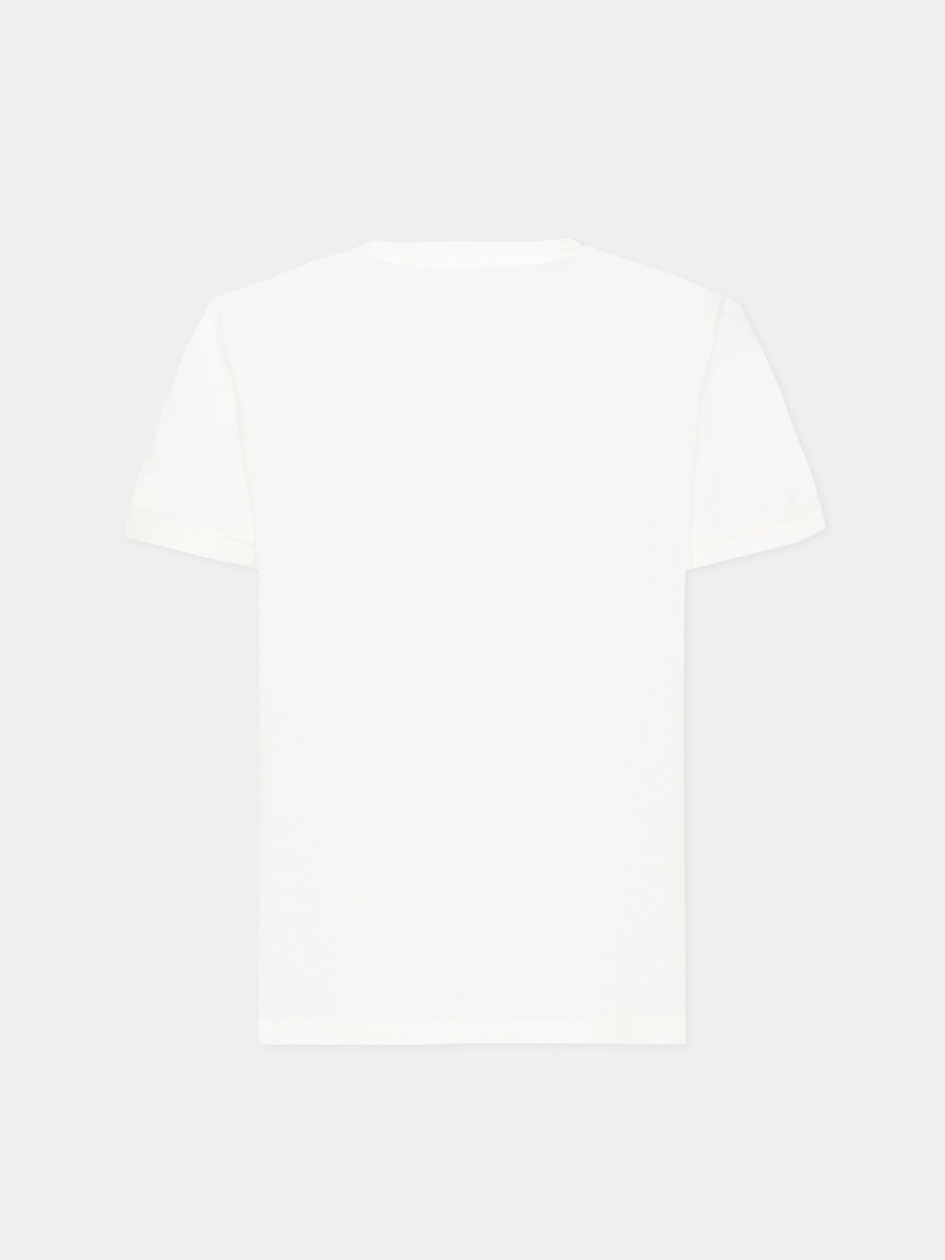 T-shirt bianca per bambino con stampa cartolina,Dolce & Gabbana Kids,L4JTJD G7PWD W0111