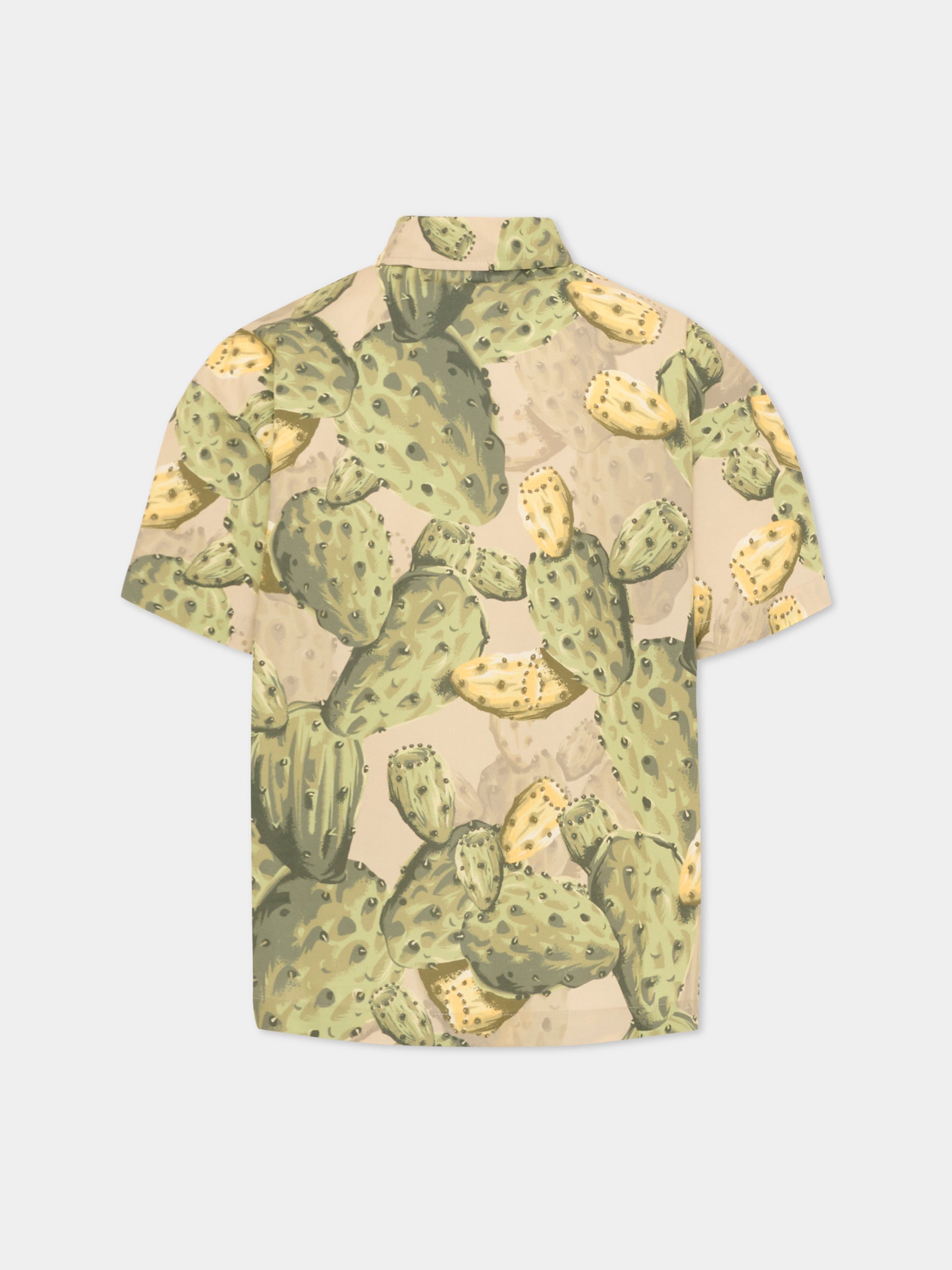 Camicia multicolor per bambino con fichi d’India,Dolce & Gabbana Kids,L44S72 HS5UD HA5XN