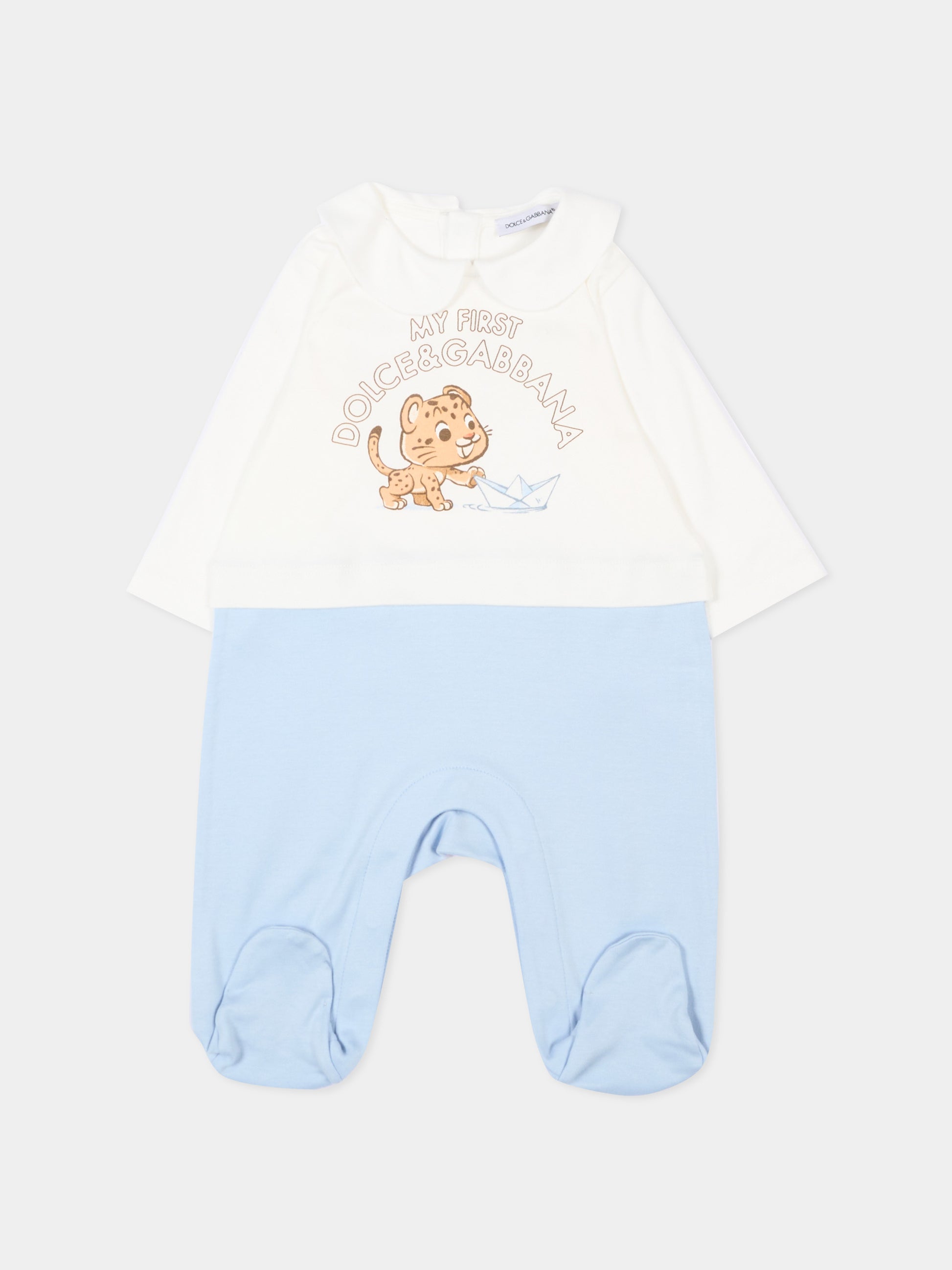 Set tutina multicolor per neonato con logo,Dolce & Gabbana Kids,L1JOBR G7PNK S9000