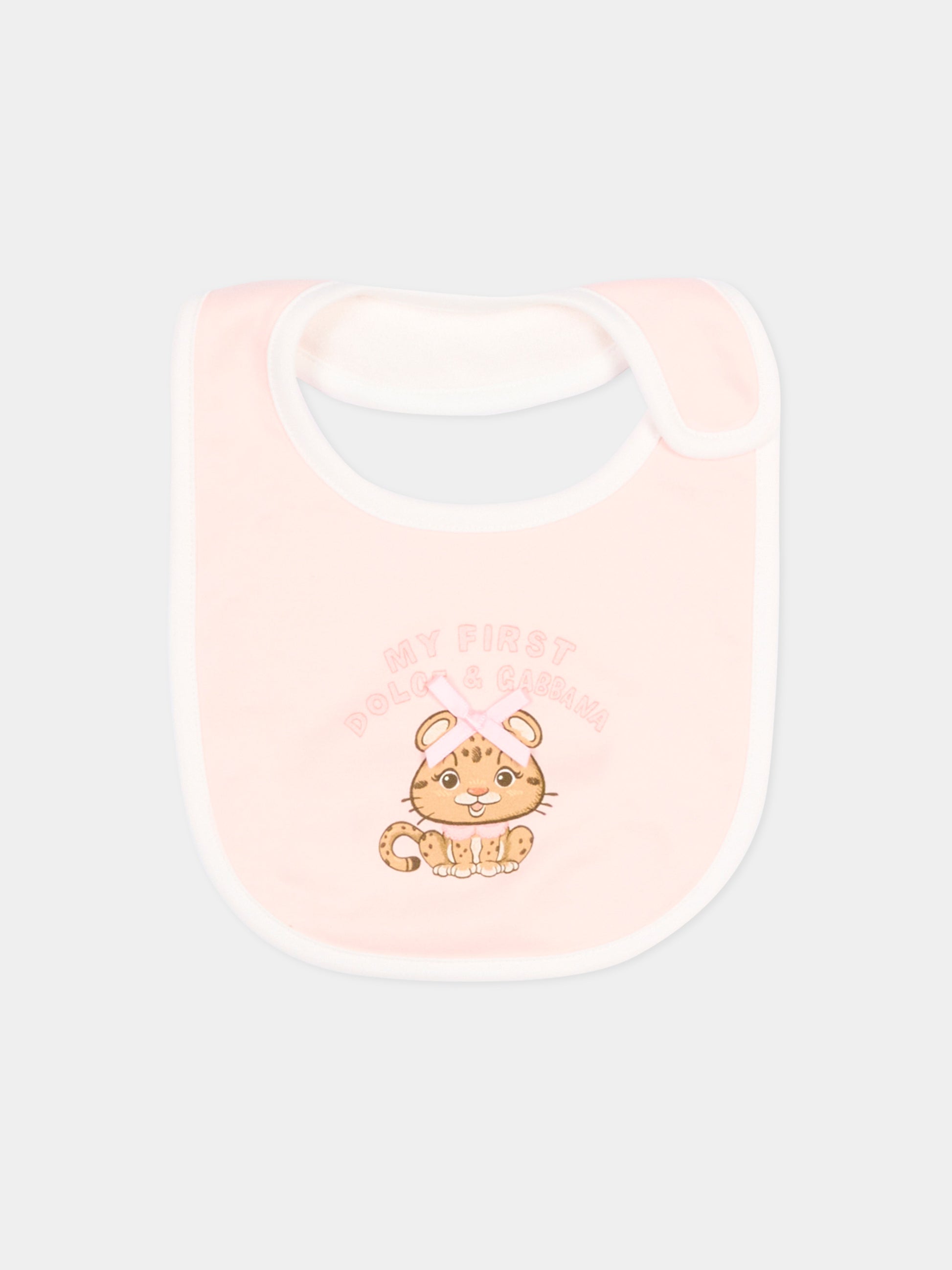 Set tutina rosa per neonata con logo,Dolce & Gabbana Kids,L2JO4T G7PNO S9000