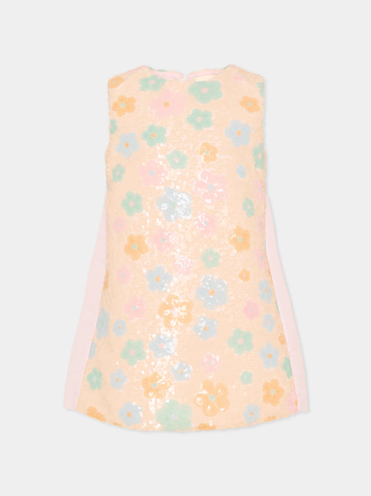 Abito rosa per bambina con paillettes,Simonetta,SY1B22-U0277 500MC