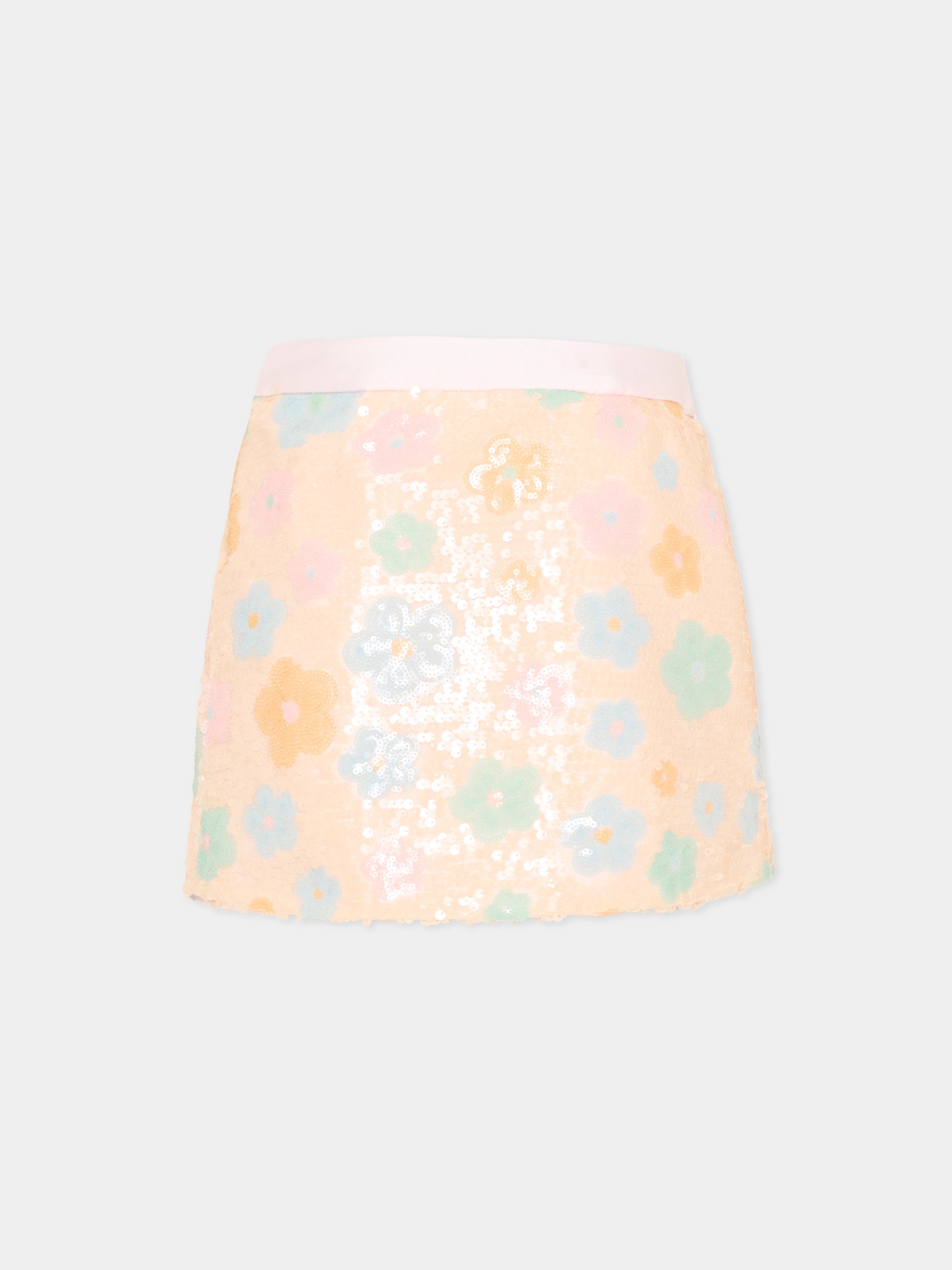 Gonna rosa per bambina con paillettes,Simonetta,SY7A21-U0277 500MC