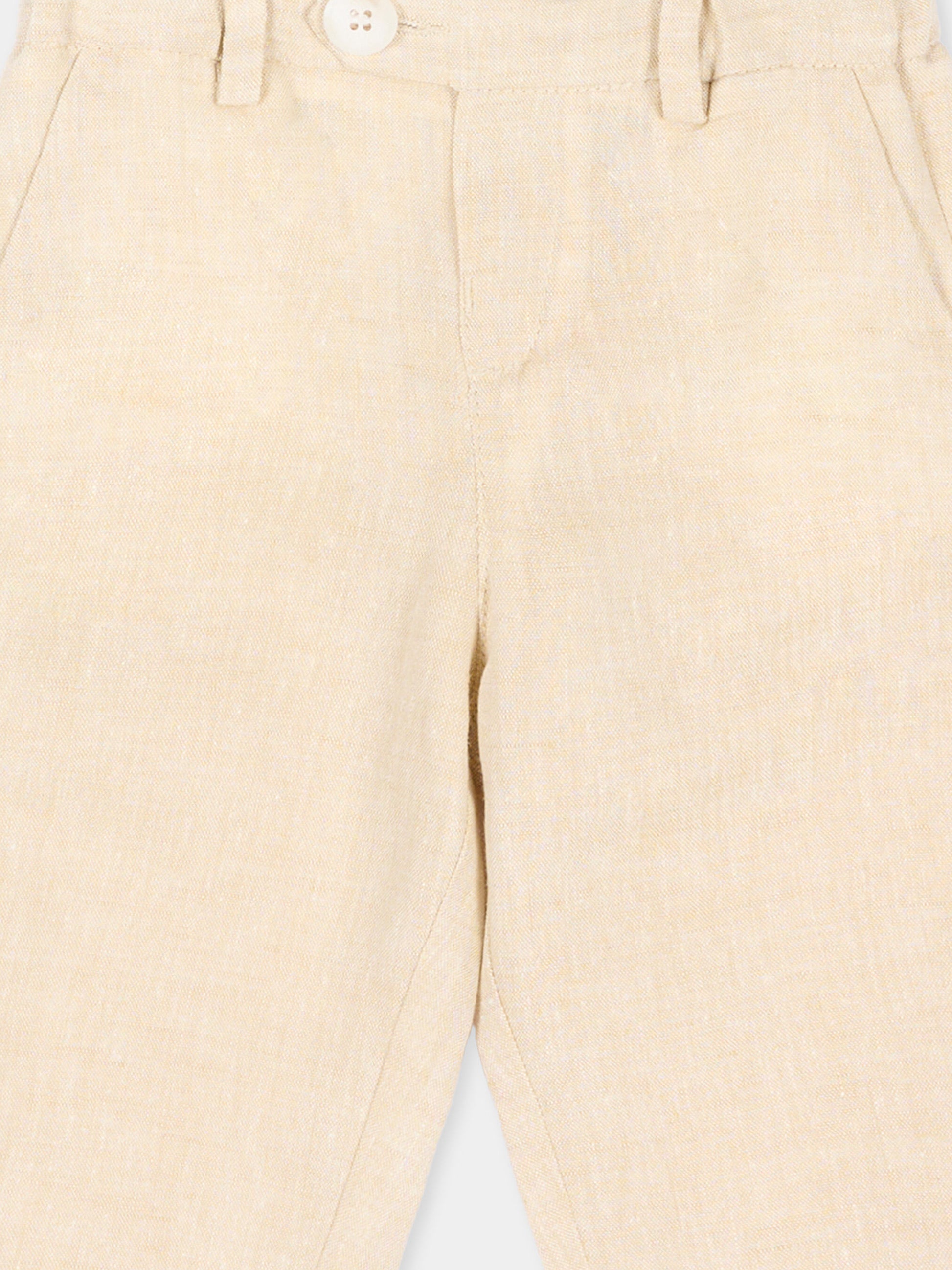 Pantaloni eleganti beige per neonato,Fay Kids,FY6500 I0318 109