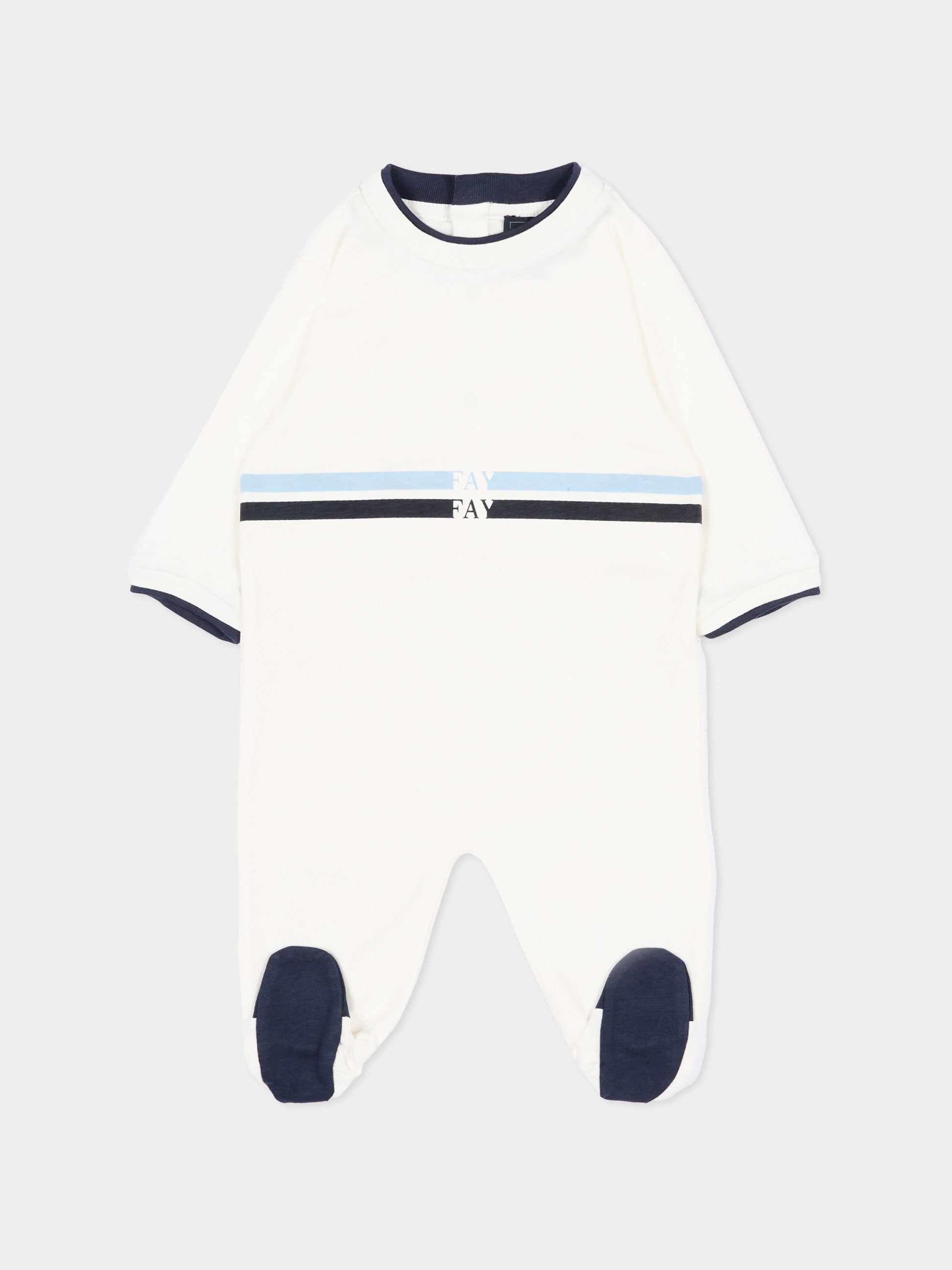 Set tutina avorio per neonato con logo,Fay Kids,FYB510 Z3708 101BL