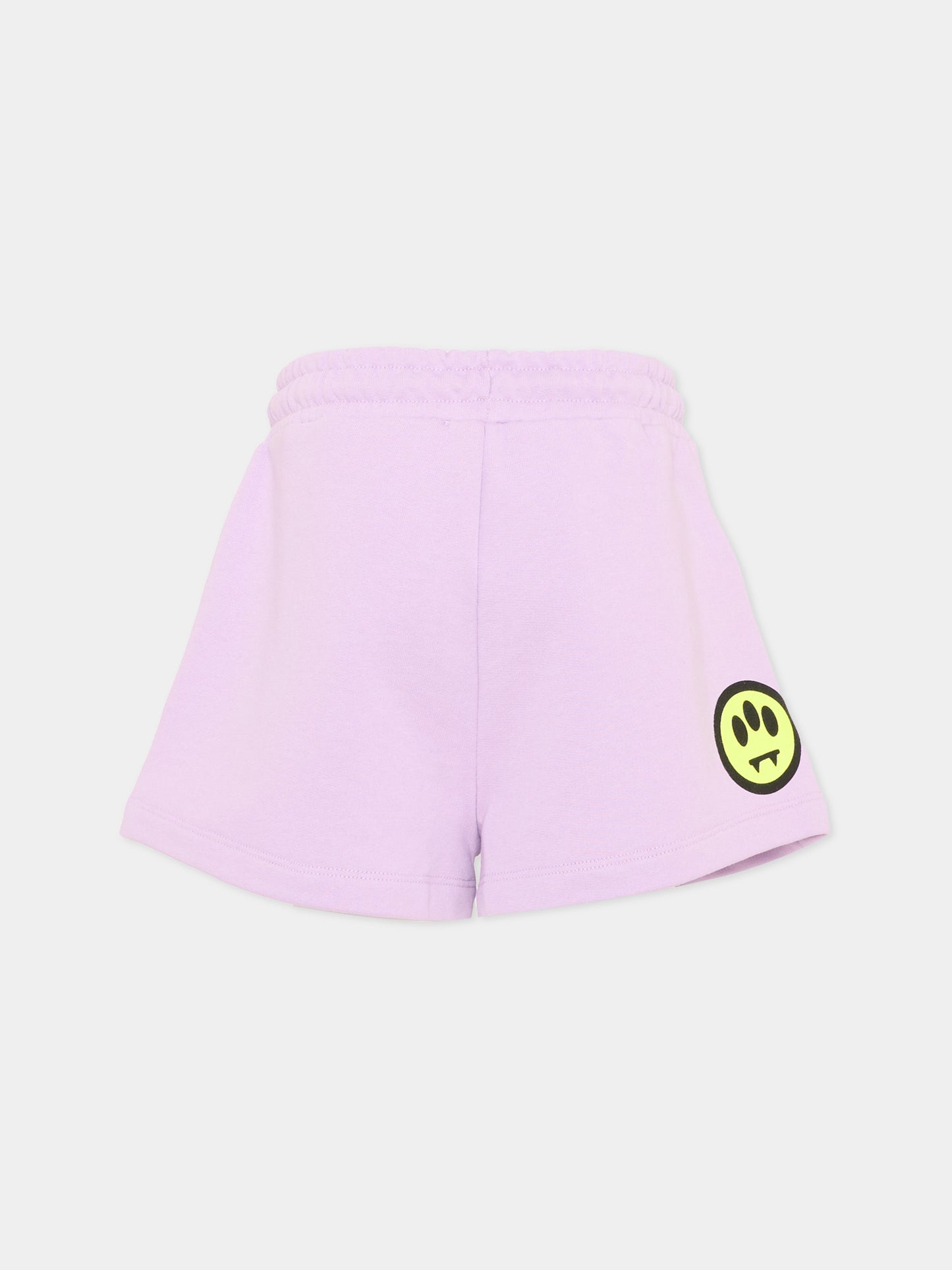 Shorts sportivi lilla per bambina con logo,Barrow,S6BKJGSH185 071