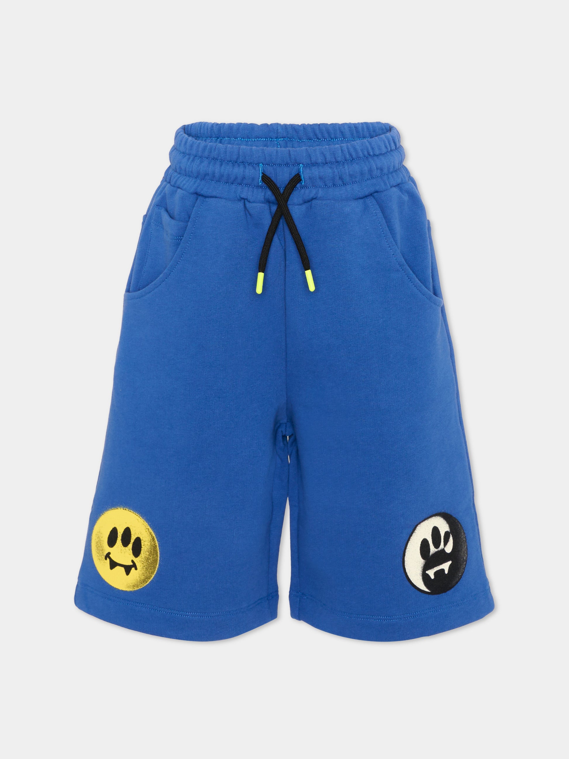 Shorts sportivi blu per bambino con smile,Barrow,S6BKJUBE046 BW310