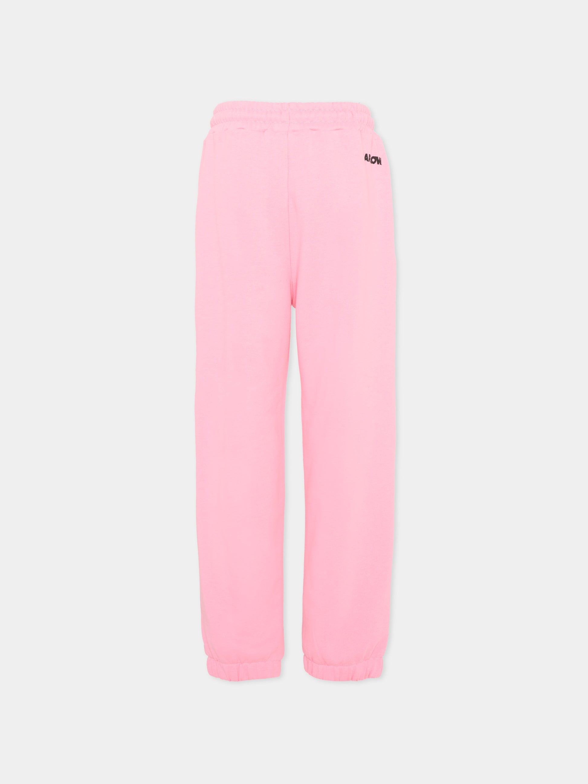 Pantaloni sportivi rosa per bambina con smile,Barrow,S6BKJUFP015 BW311