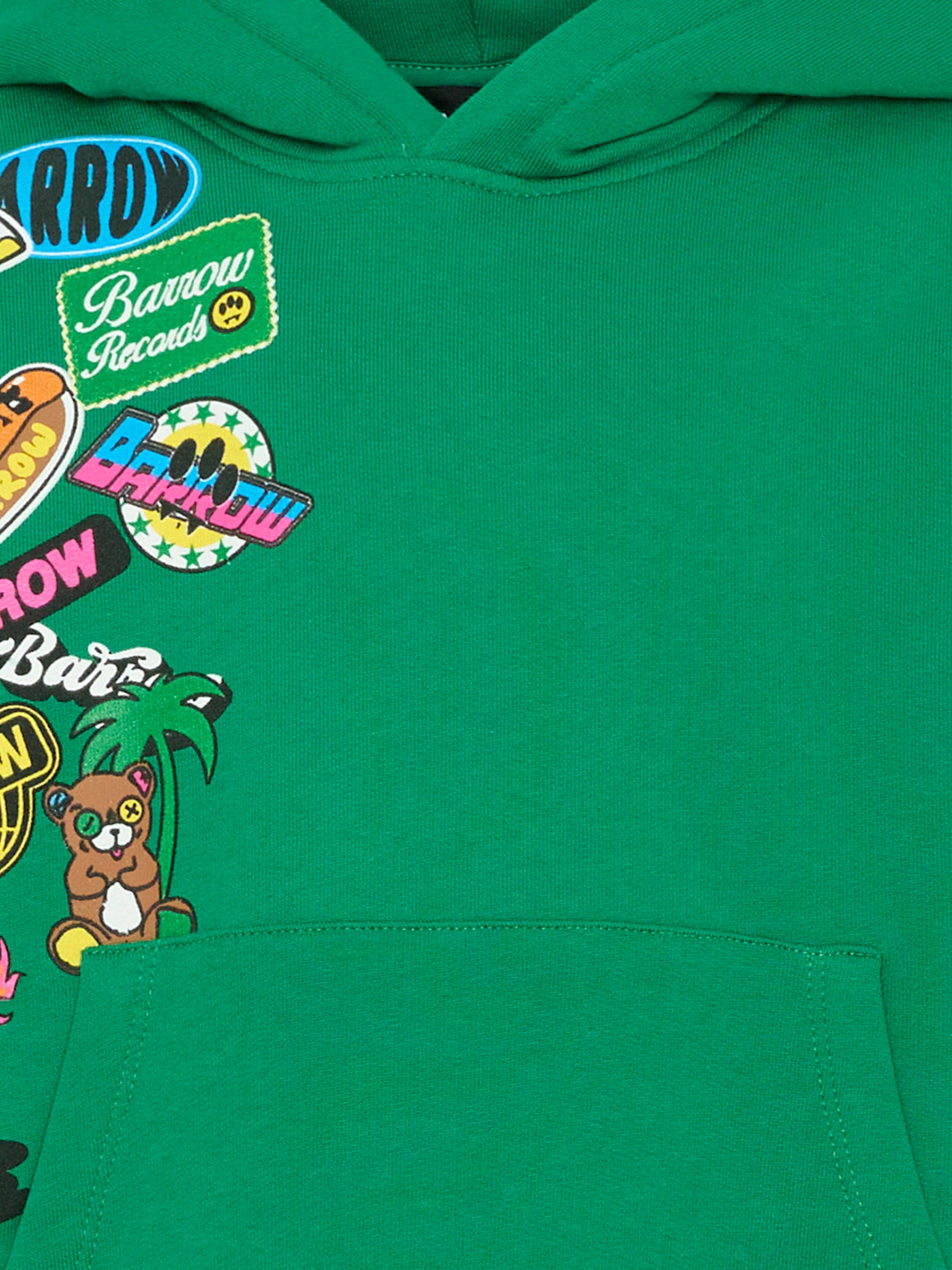 Felpa verde per bambini con stampe pop,Barrow,S6BKJUHS086 080