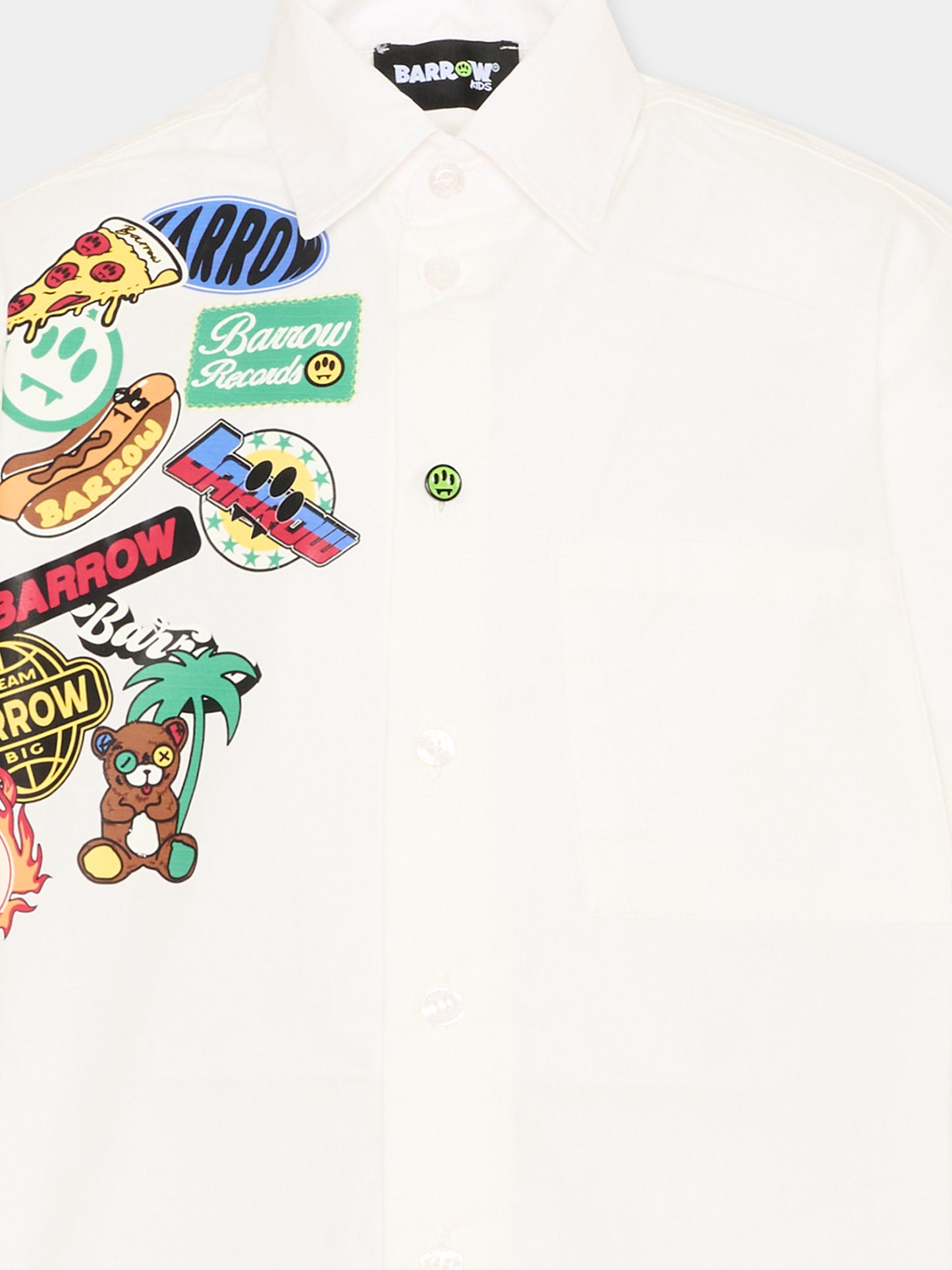 Camicia bianca per bambino con stampe pop,Barrow,S6BKJUSI049 002