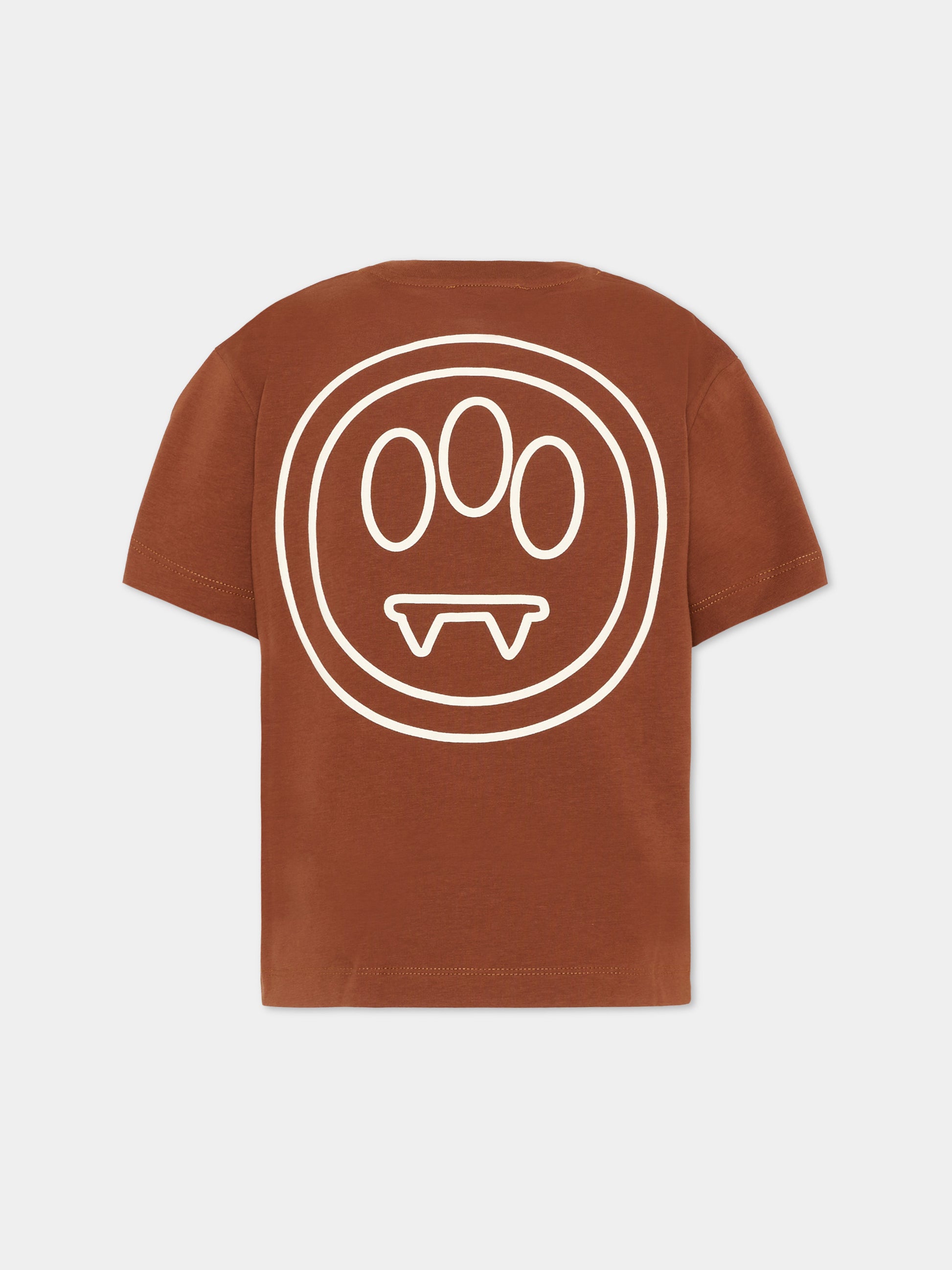 T-Shirt marrone per bambini con smile,Barrow,S6BKJUTH008 920