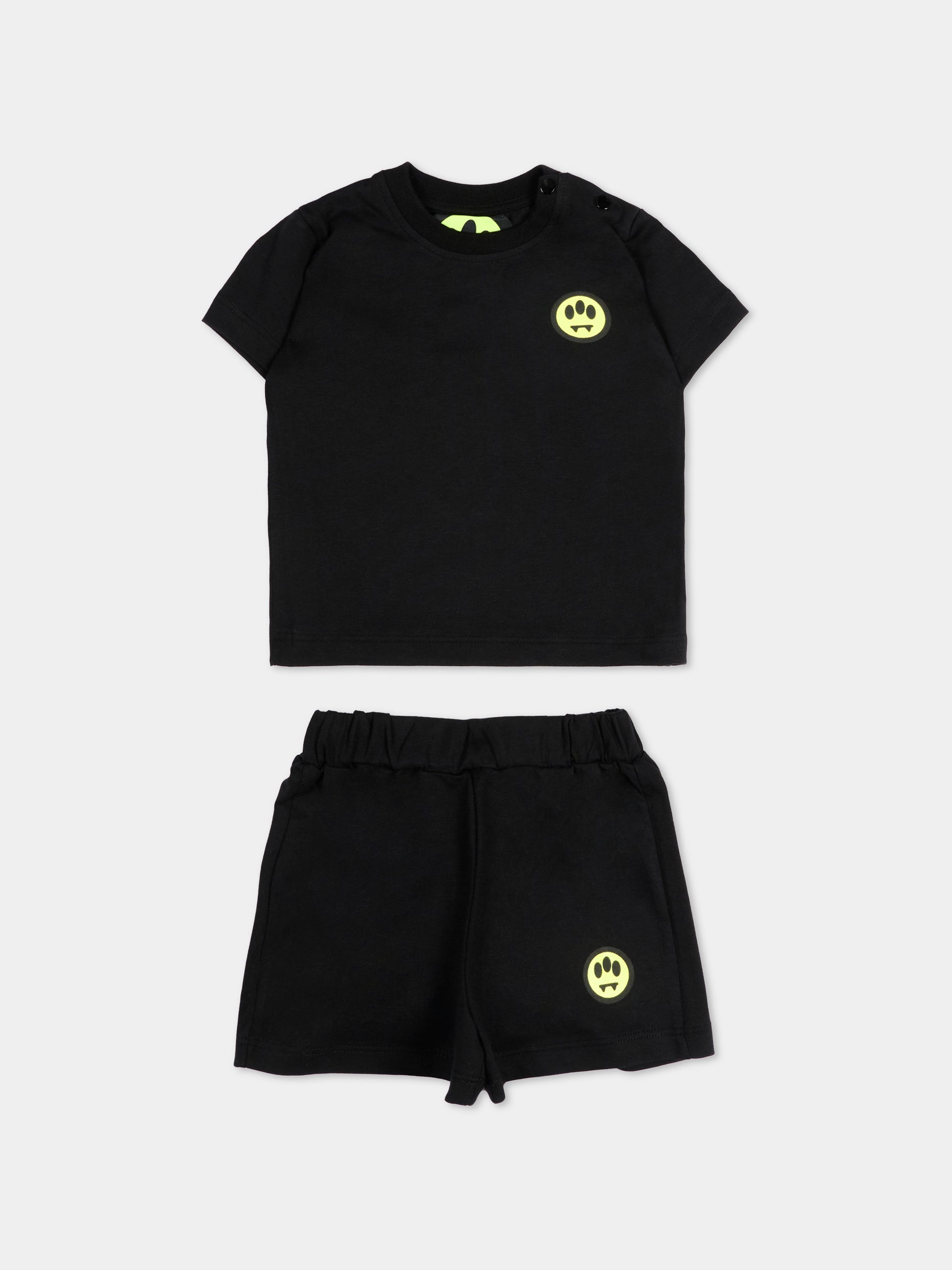 Completo sportivo nero per neonata con logo,Barrow,S6BKNGTR199 110/92