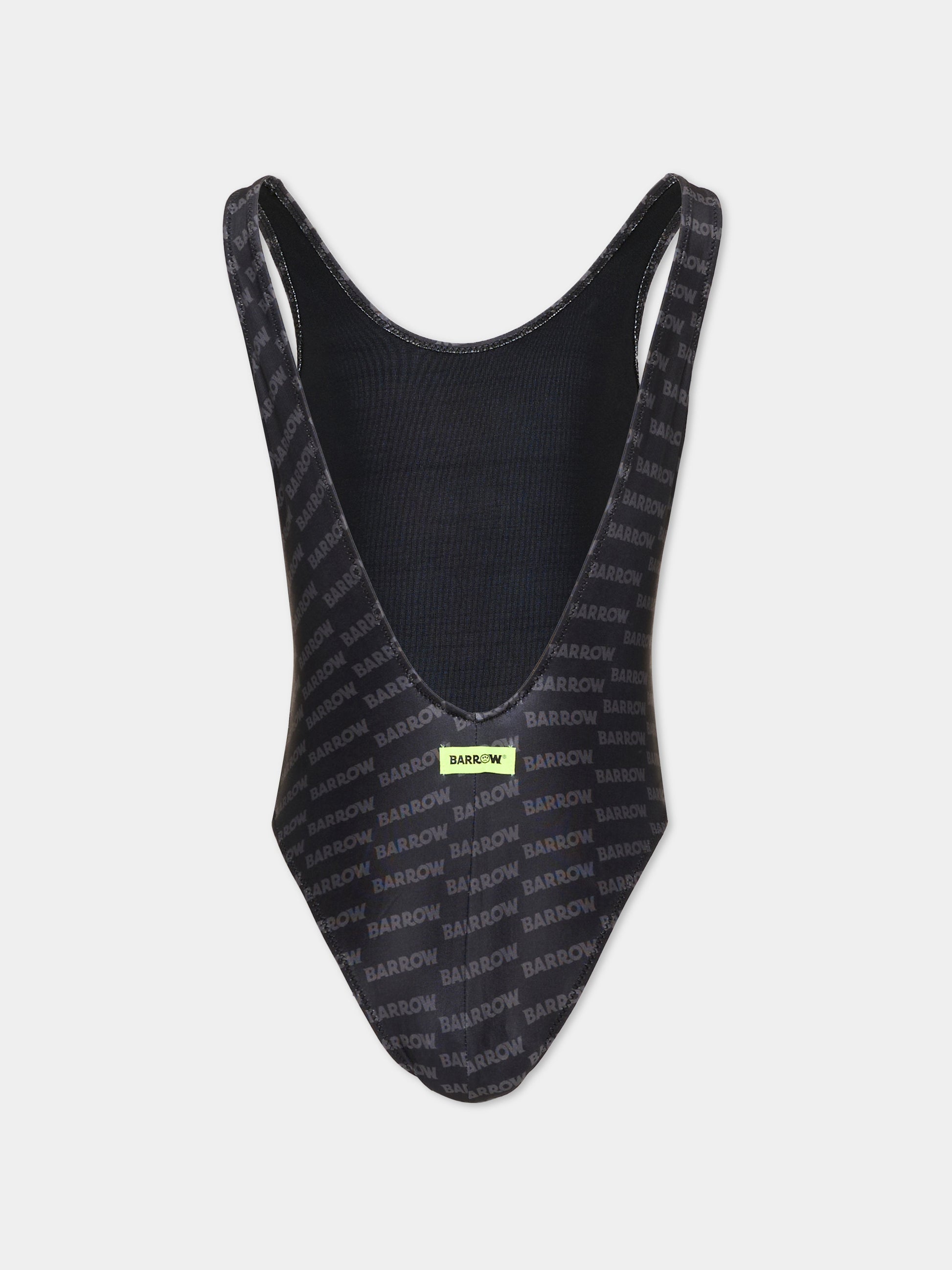 Costume intero nero per bambina con orsetto,Barrow,S6BKJGSM236 110