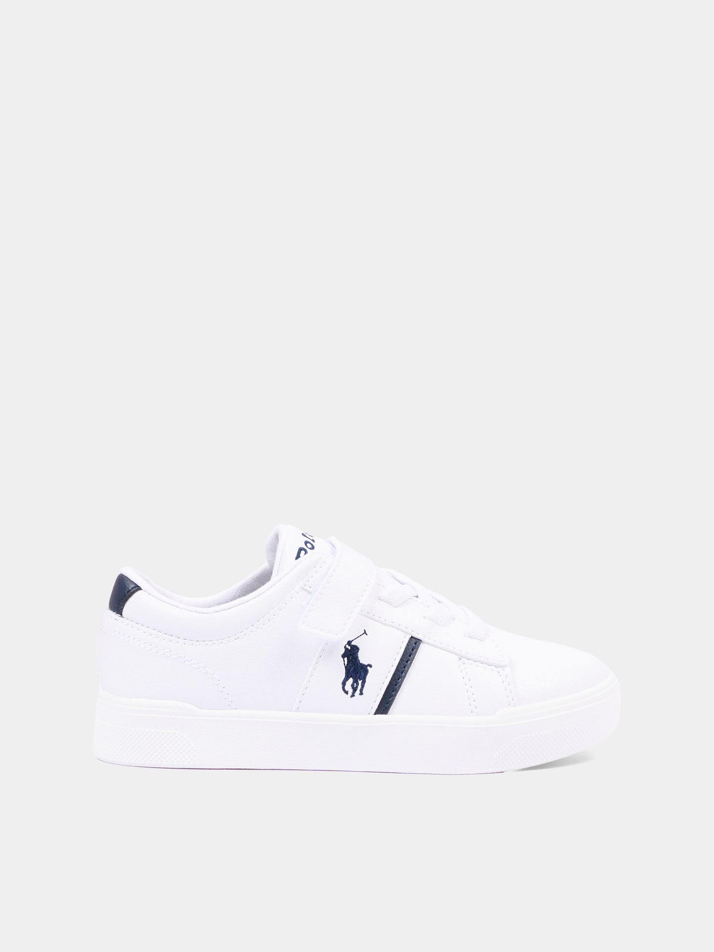 Sneakers bianche per bambino con Polo Pony,Ralph Lauren Kids,RL01268100