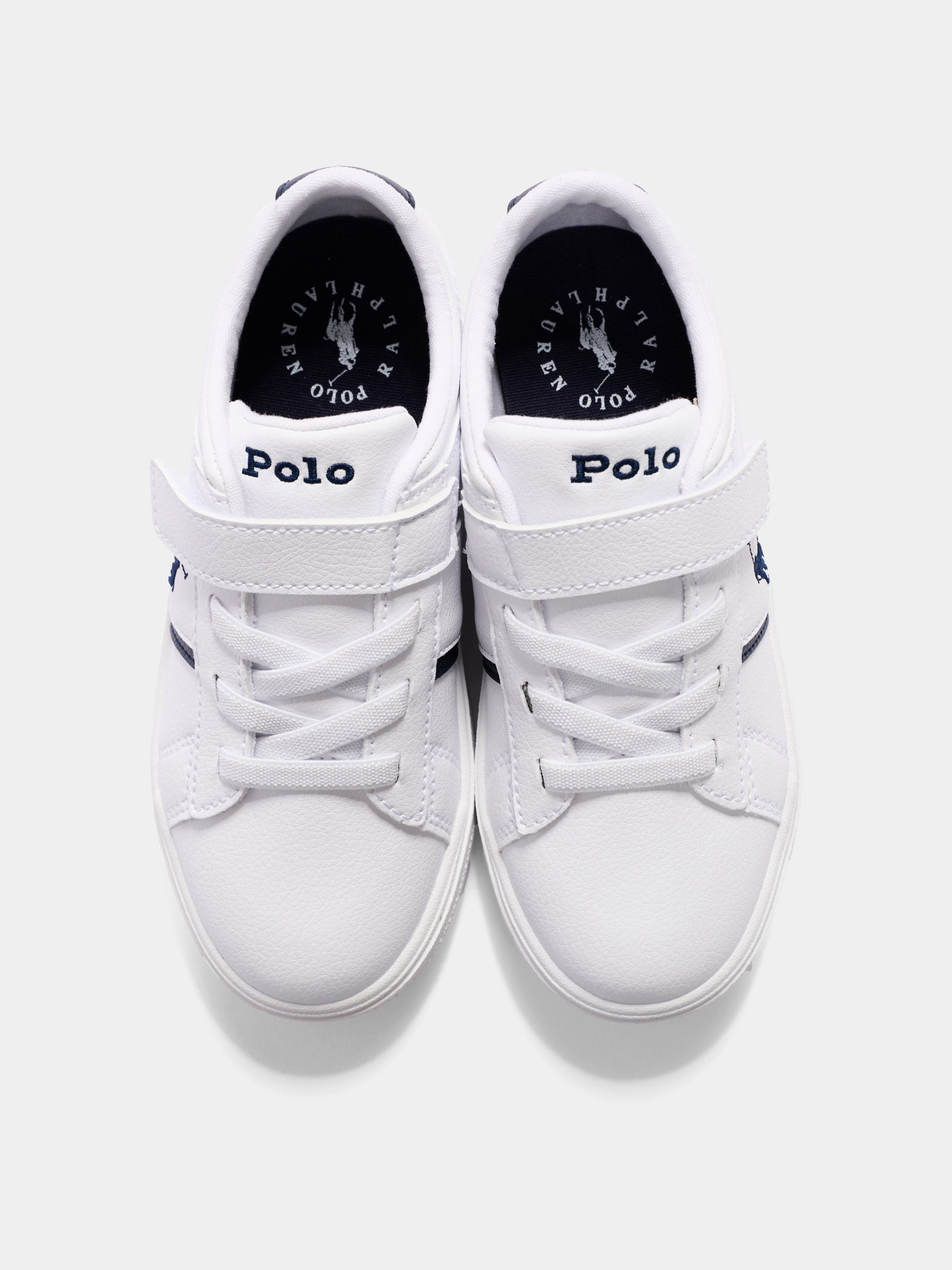 Sneakers bianche per bambino con Polo Pony,Ralph Lauren Kids,RL01268100