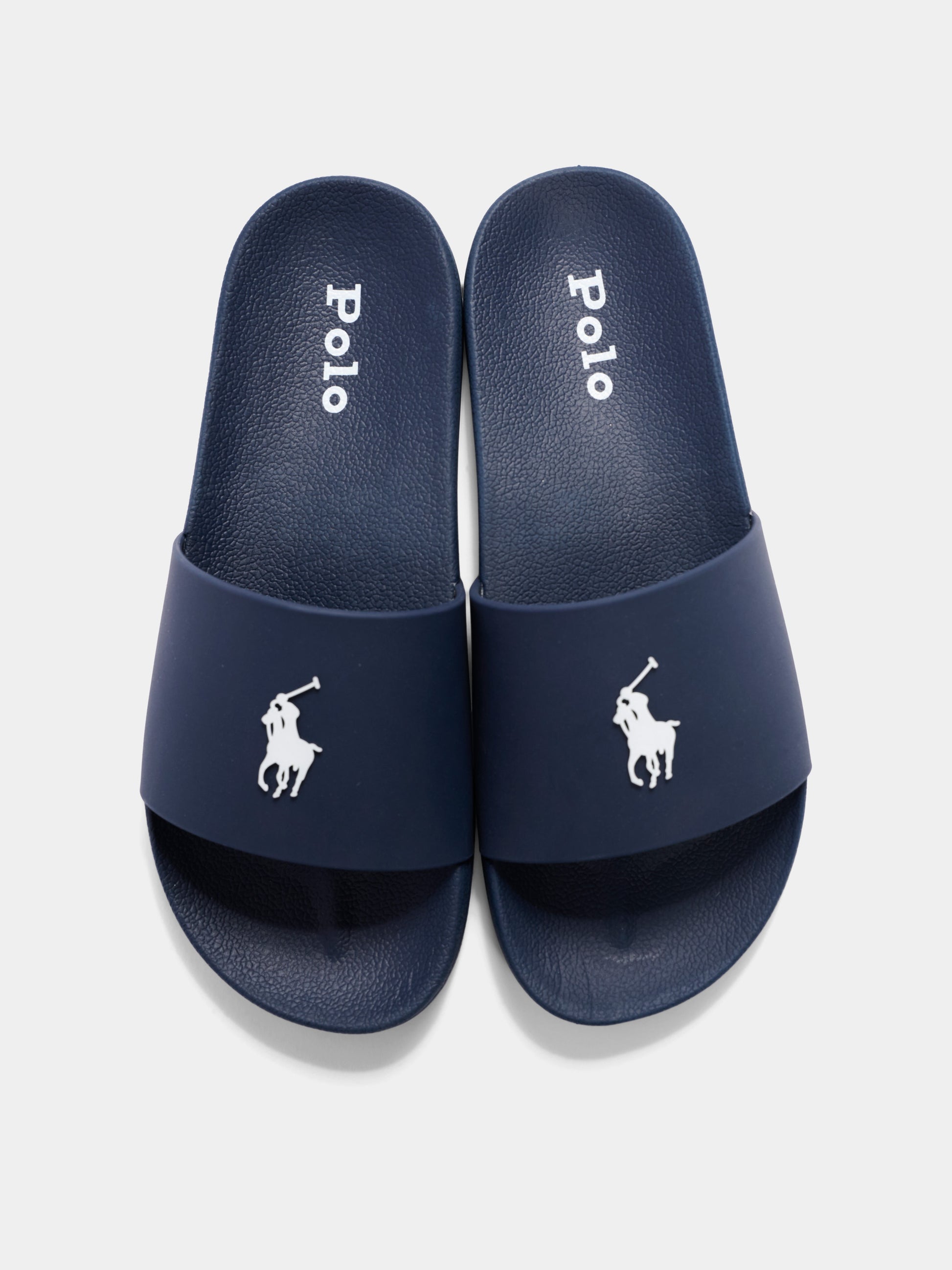 Ciabatte blu per bambino con logo Pony,Ralph Lauren Kids,RL04957410