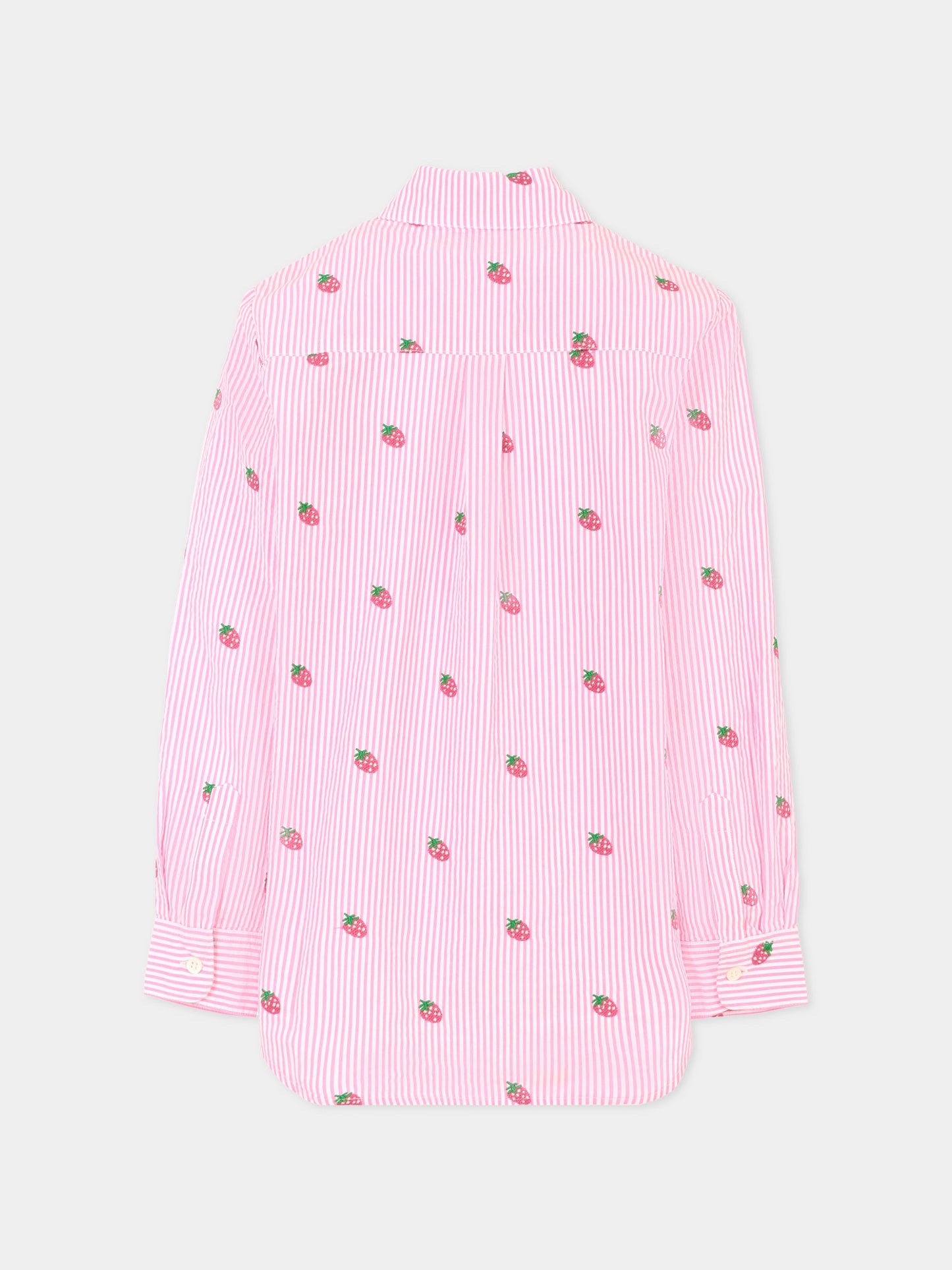 Camicia rosa per bambina con fragole,Mc2 Saint Barth,BRIG003 01430H