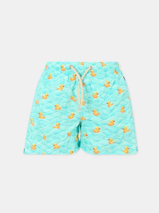 Boxer mare celeste per bambino con papere,Mc2 Saint Barth,JEA0004 03861H