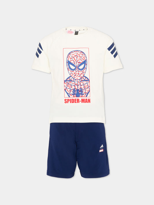 Completo sportivo multicolor per bambino con Spider-Man,Adidas,JZ3544