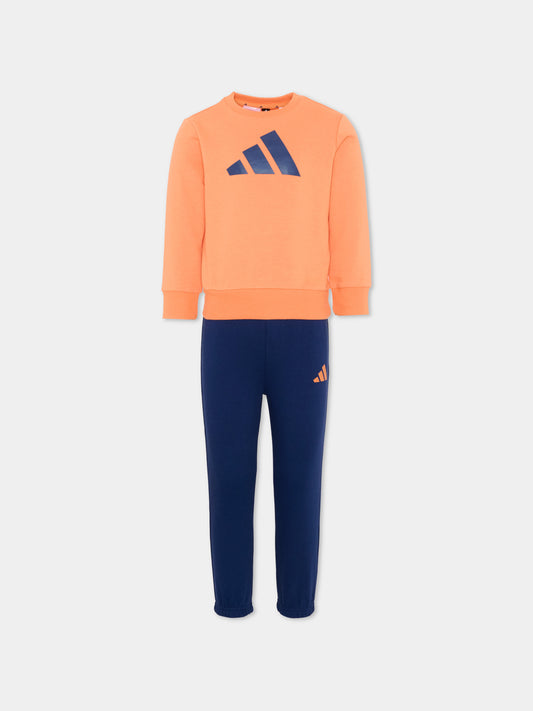 Completo sportivo multicolor per bambino con logo,Adidas,KD6055