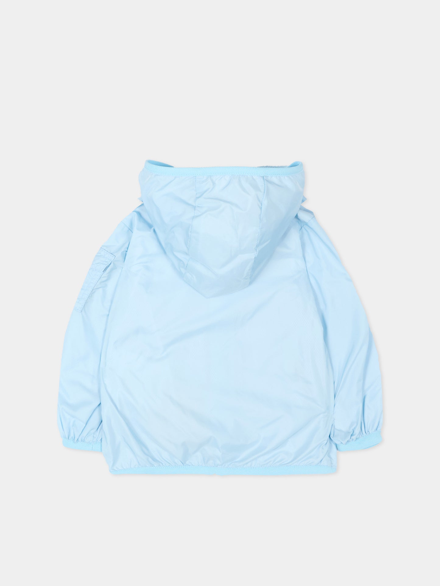 Giacca a vento celeste Songu per neonato con logo,Moncler Kids,L1951 1A00016 53A5E 711