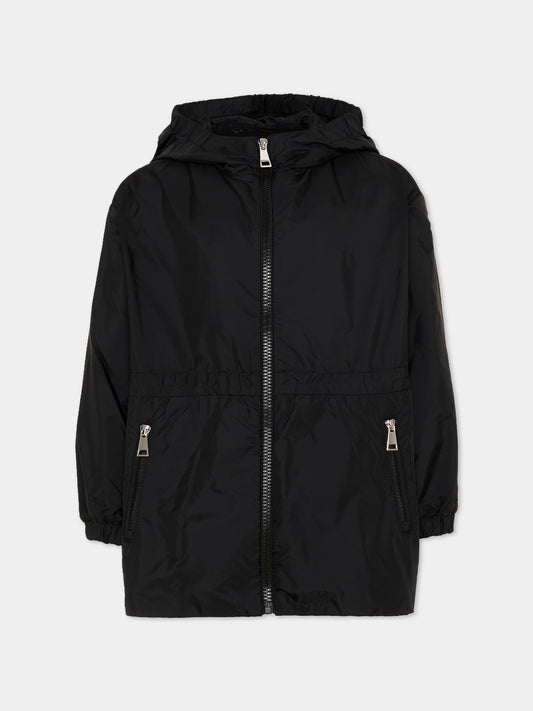 Giacca a vento nera Wete per bambina con logo,Moncler Kids,L1954 1A00084 53A5E 999