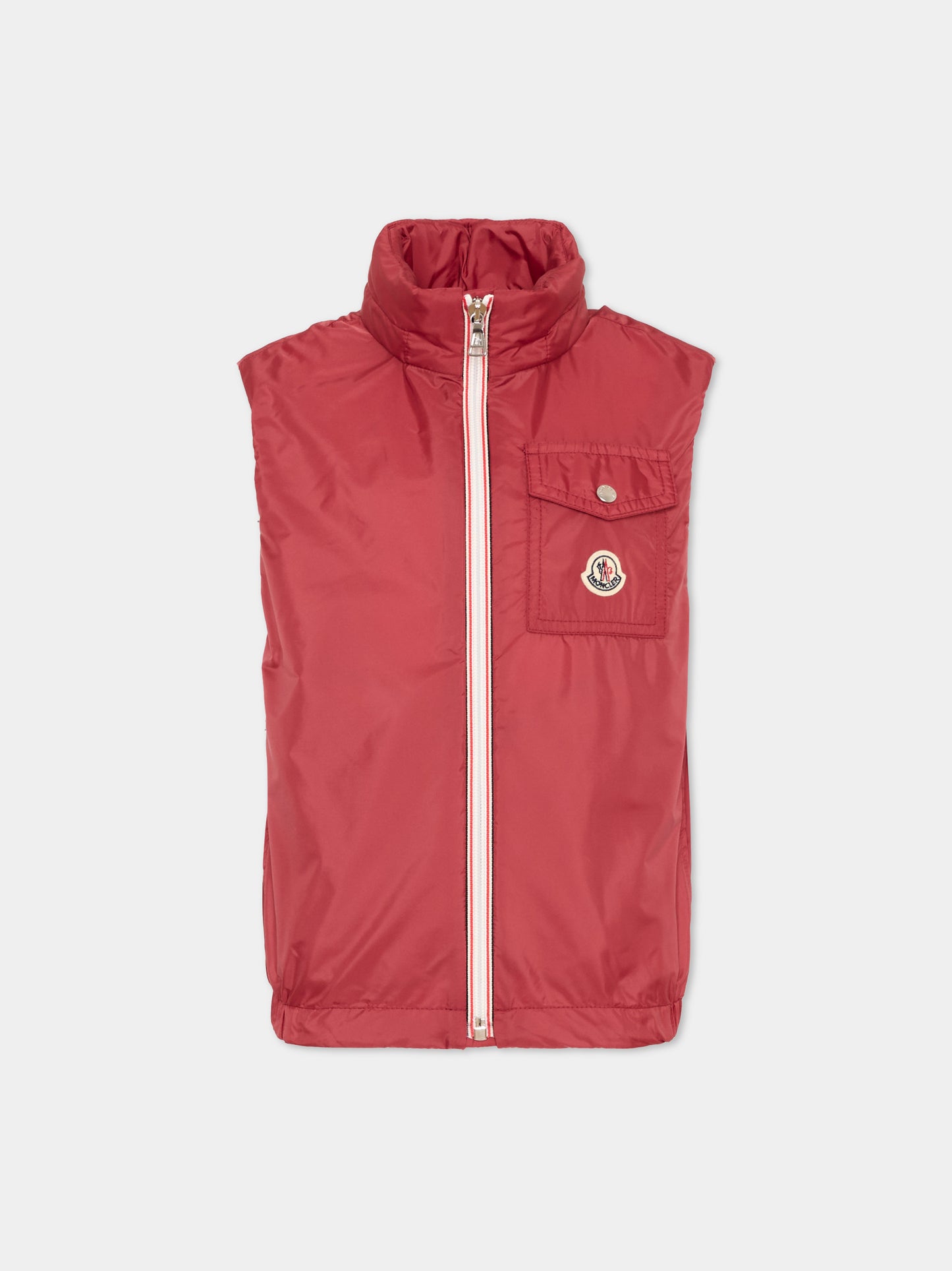 Gilet rosso Sacide Gilet per bambino,Moncler Kids,L1954 1A00093 53A5E 434