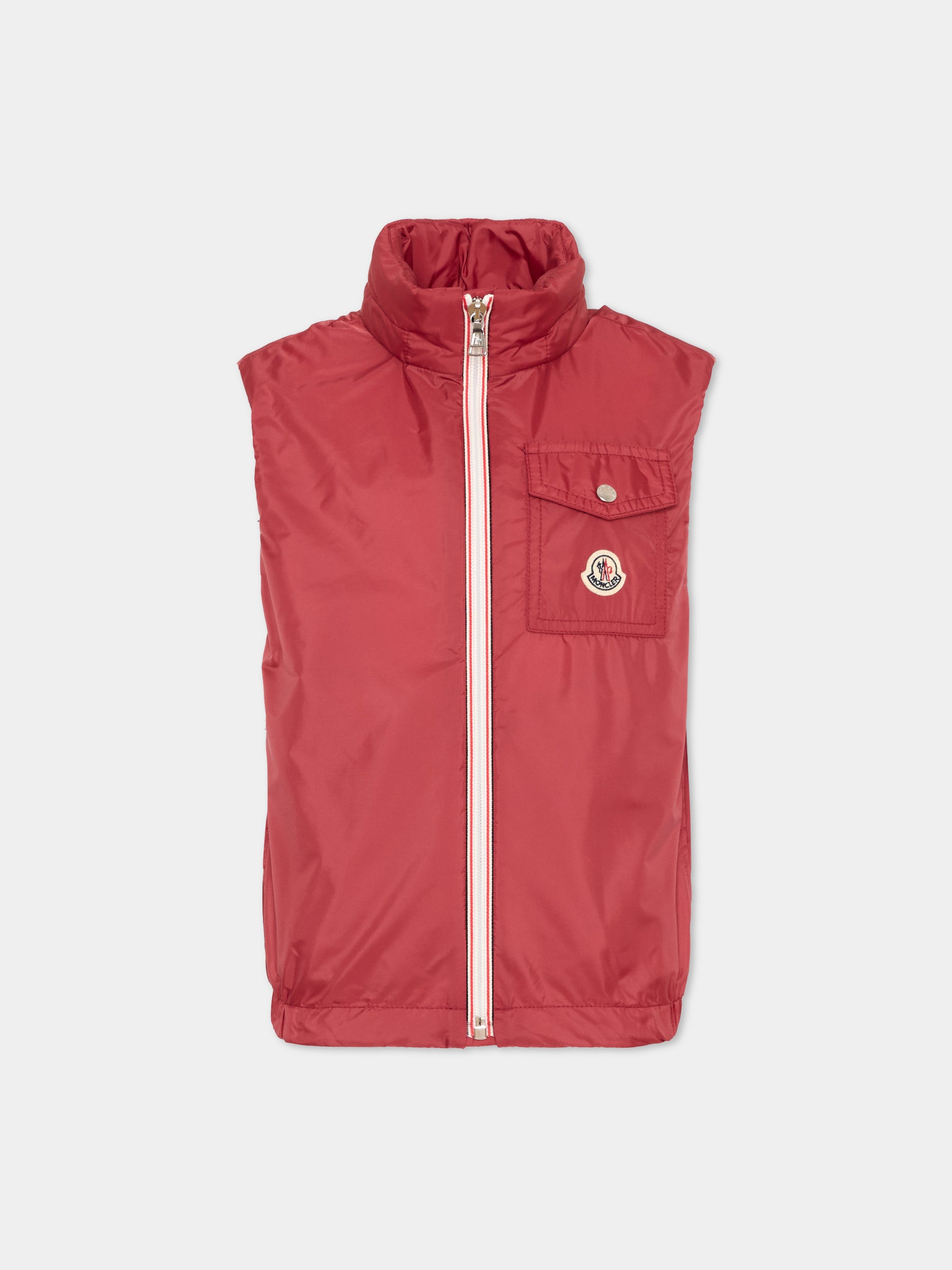 Gilet rosso Sacide Gilet per bambino,Moncler Kids,L1954 1A00093 53A5E 434