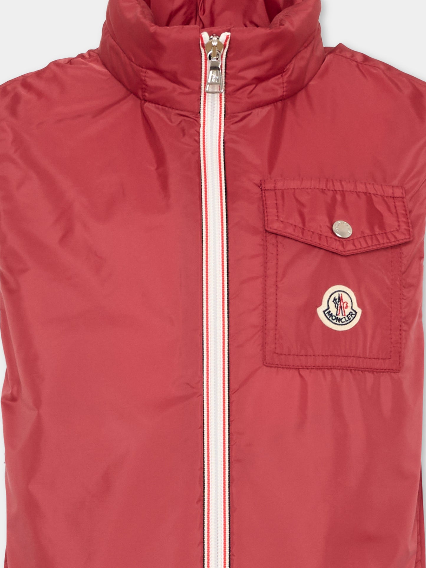 Gilet rosso Sacide Gilet per bambino,Moncler Kids,L1954 1A00093 53A5E 434